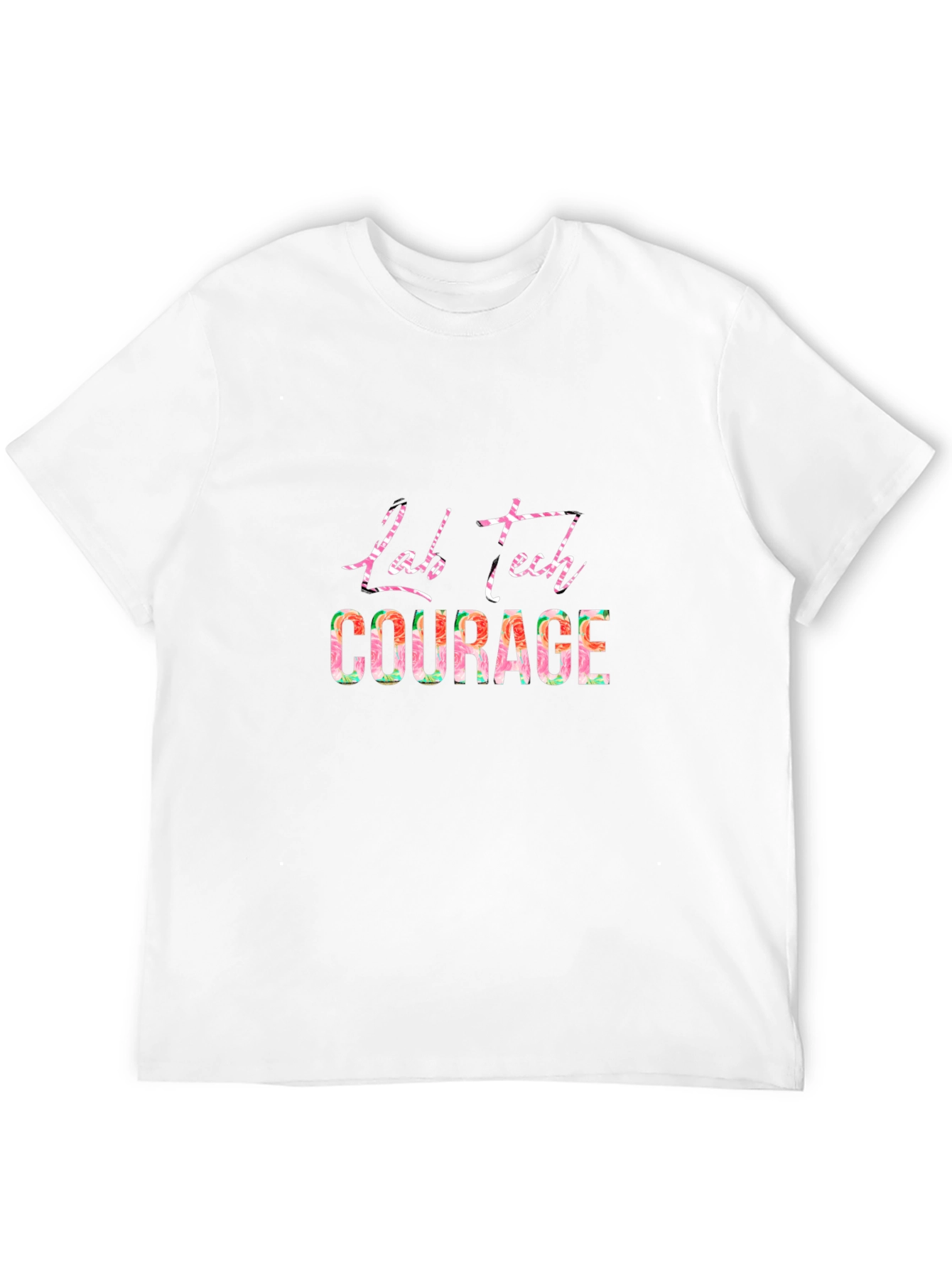 Lab Tech Courage Graphic Print Black T-Shirt