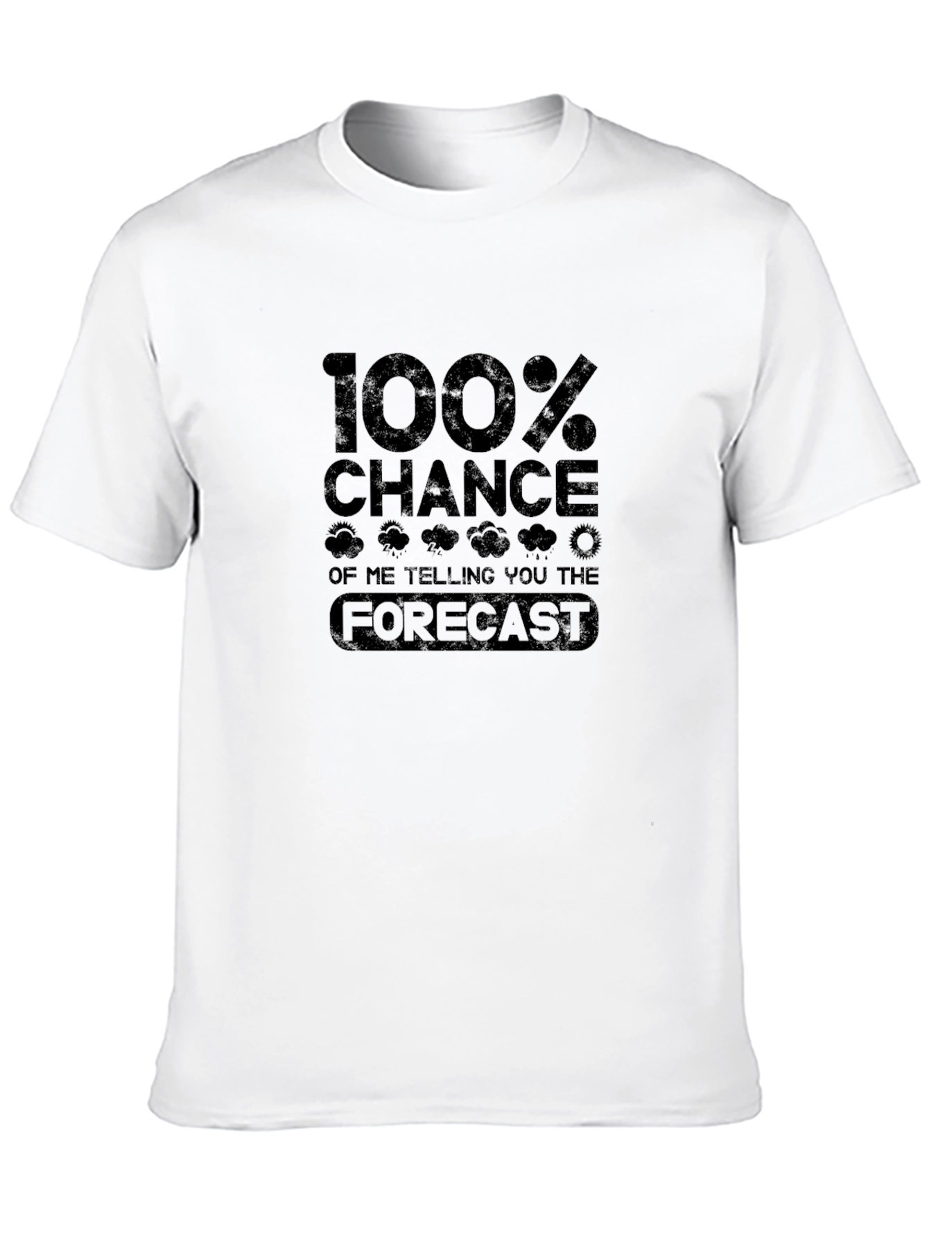 Funny Weather Forecast Mens Black T-Shirt
