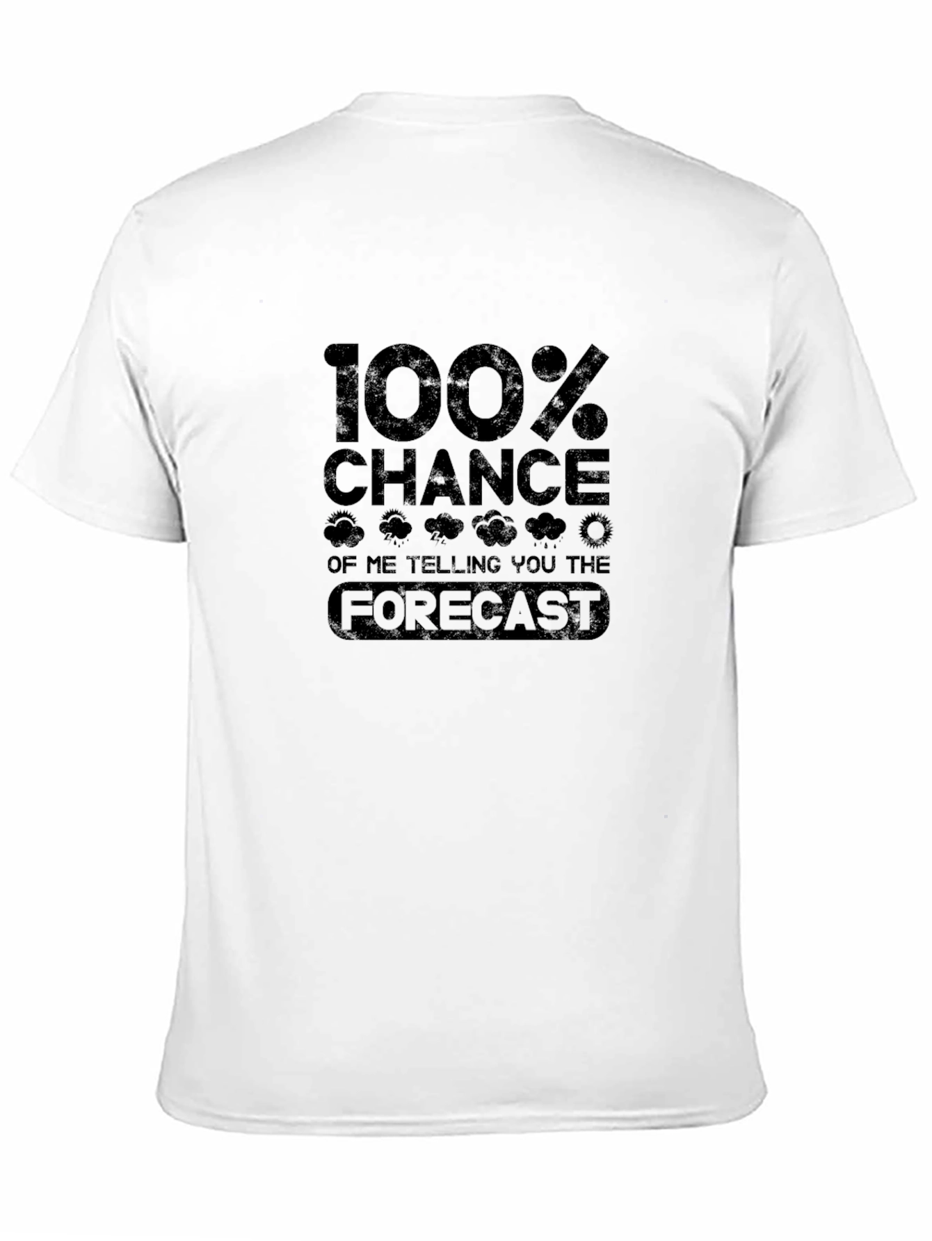 Funny Weather Forecast Mens Black T-Shirt