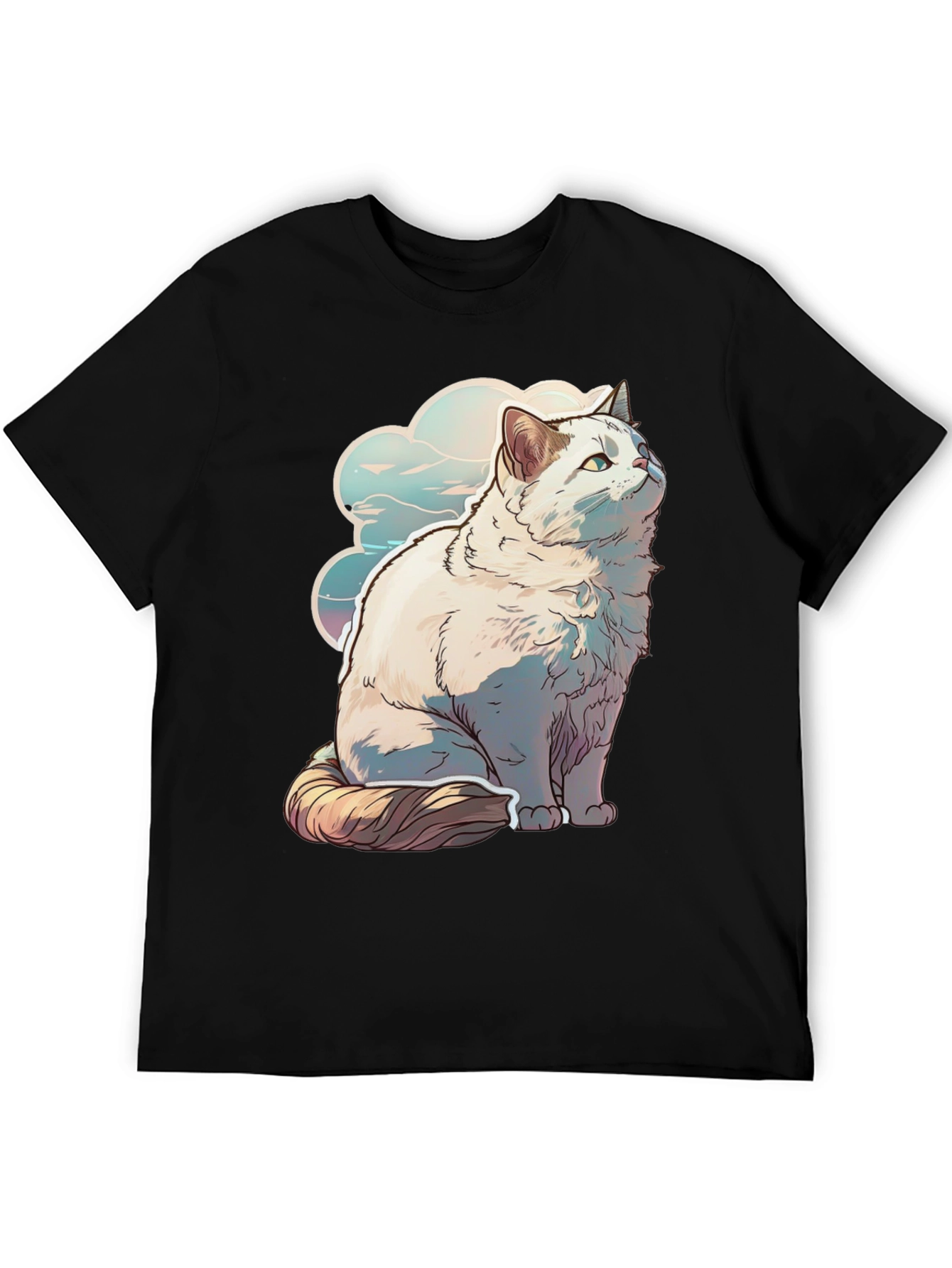 Cat Cloud Graphic Tee - Soft & Stylish