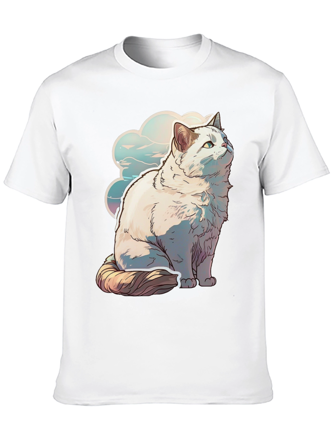 Cat Cloud Graphic Tee - Soft & Stylish