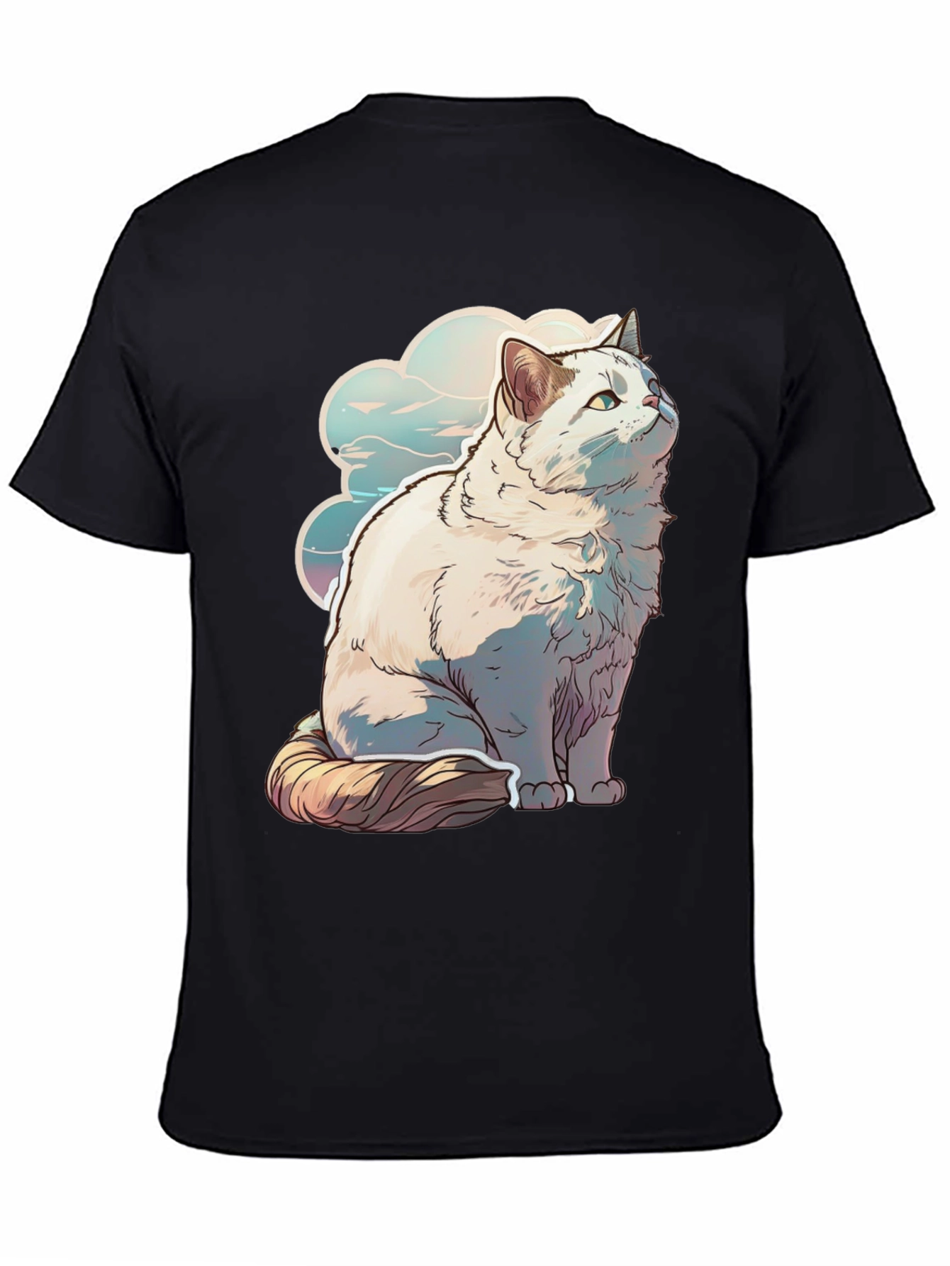 Cat Cloud Graphic Tee - Soft & Stylish