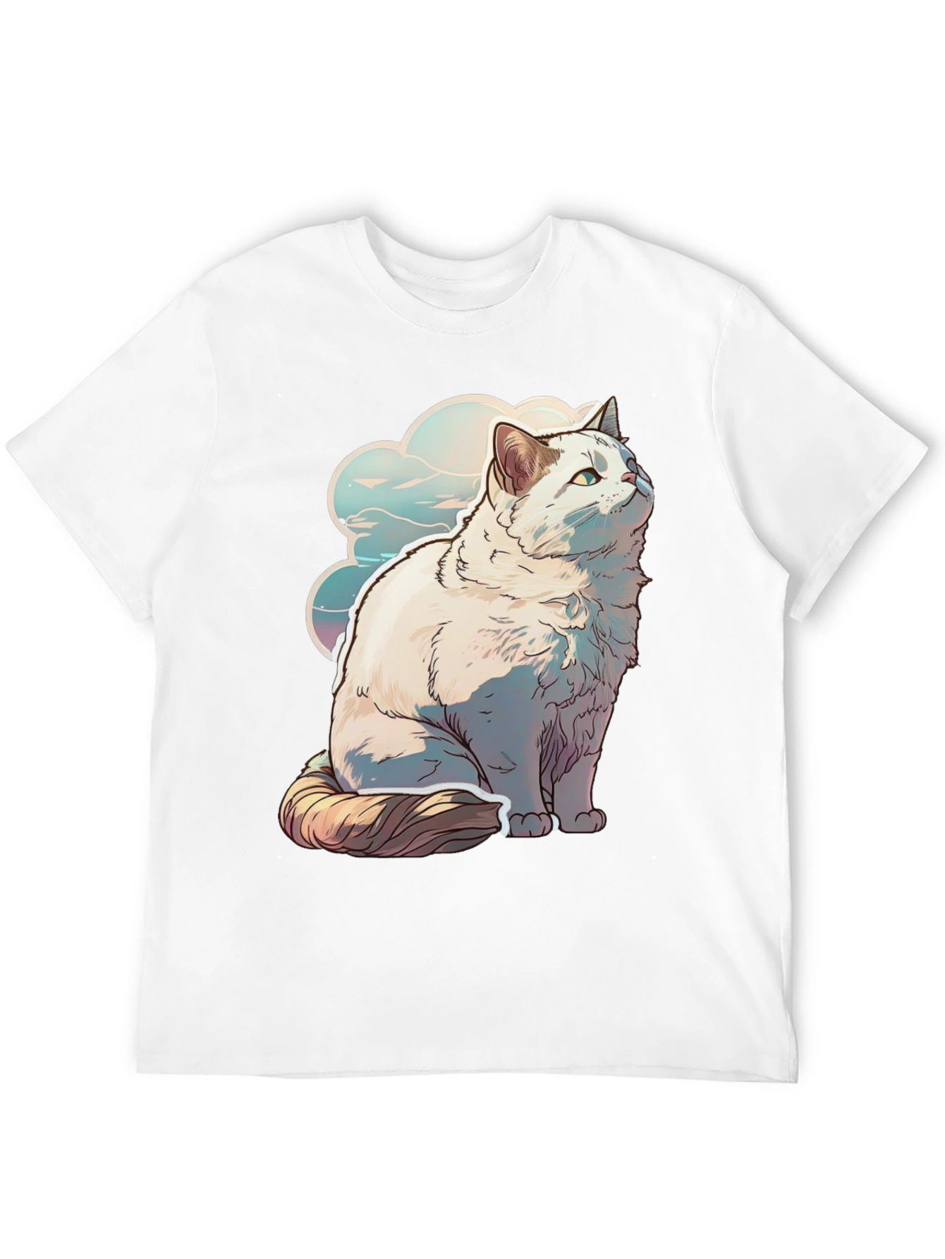 Cat Cloud Graphic Tee - Soft & Stylish