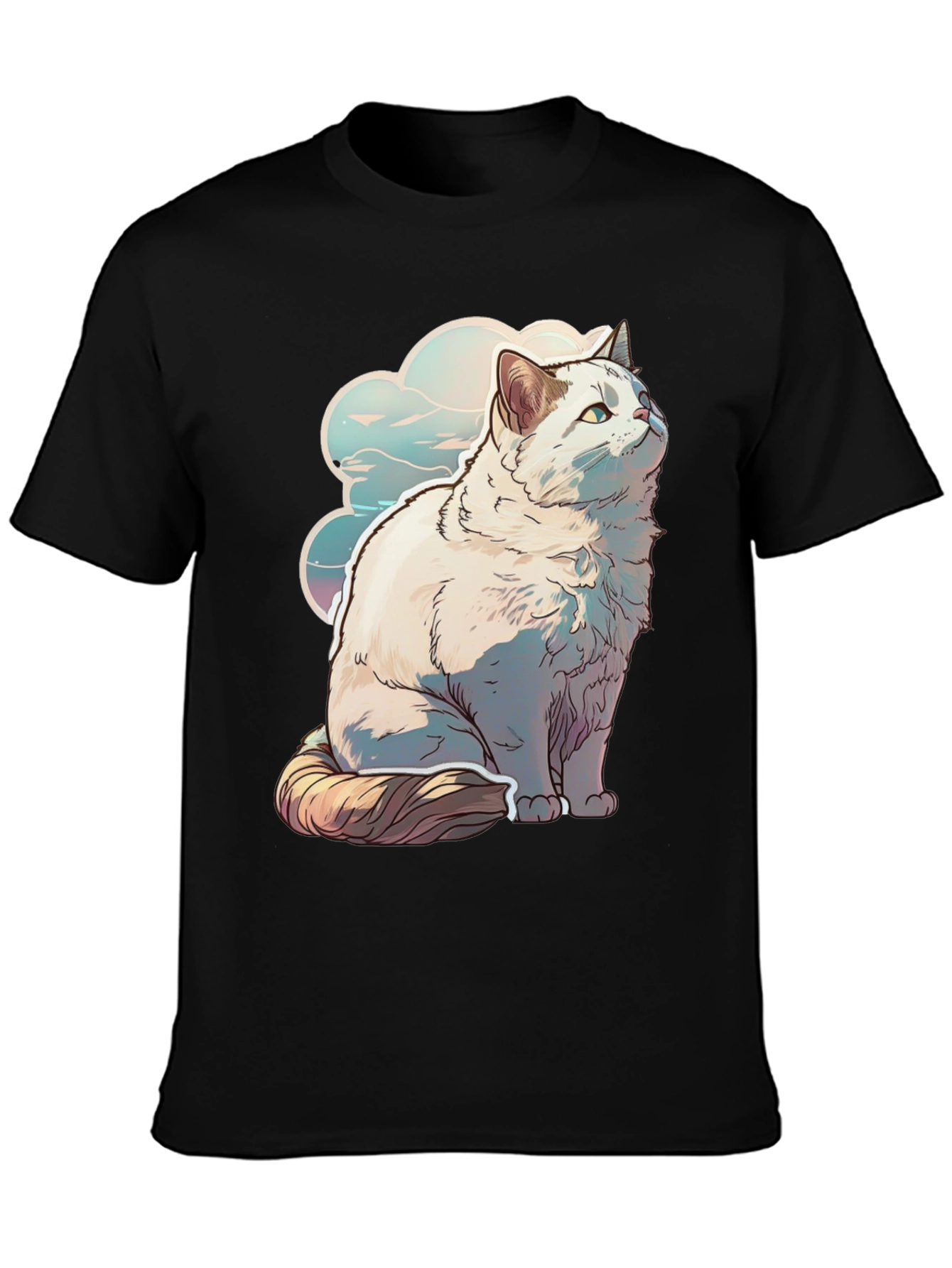 Cat Cloud Graphic Tee - Soft & Stylish