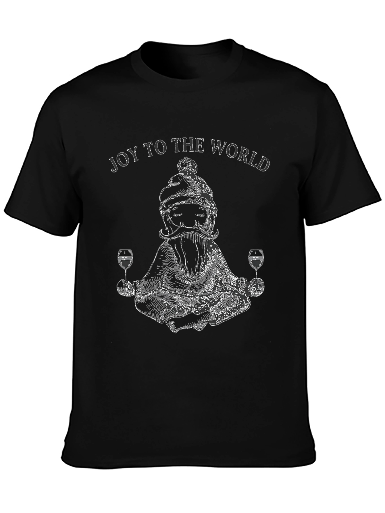 Joy To The World Santa Wine T-Shirt