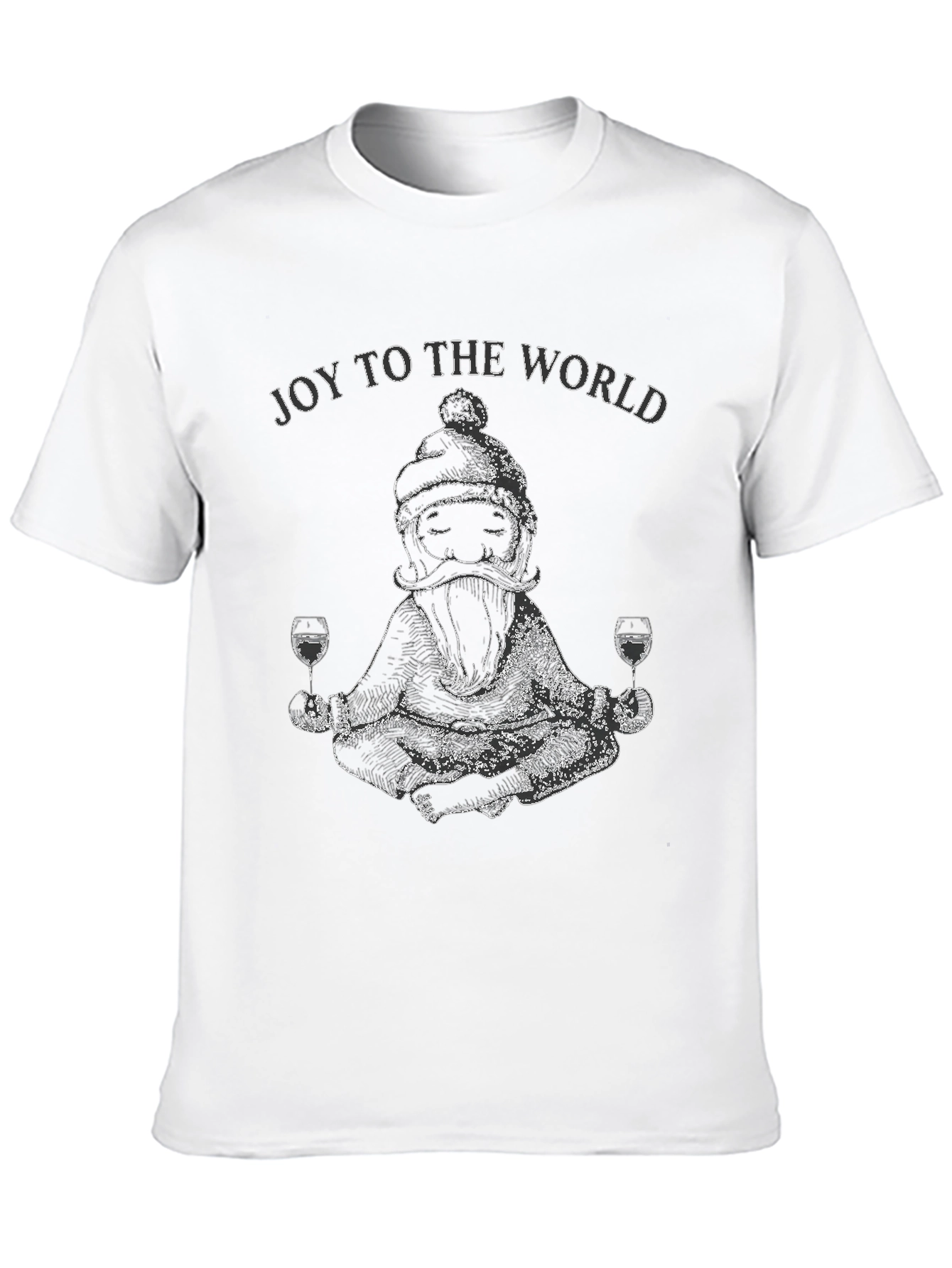 Joy To The World Santa Wine T-Shirt