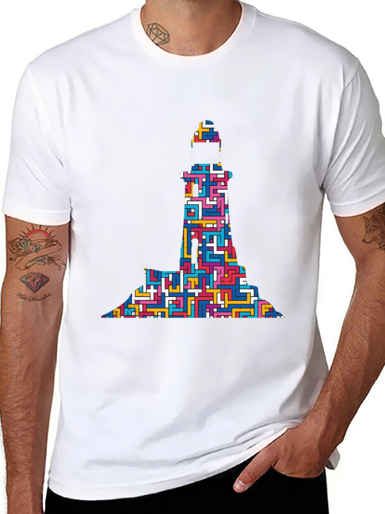 Maze Lighthouse Graphic Tee