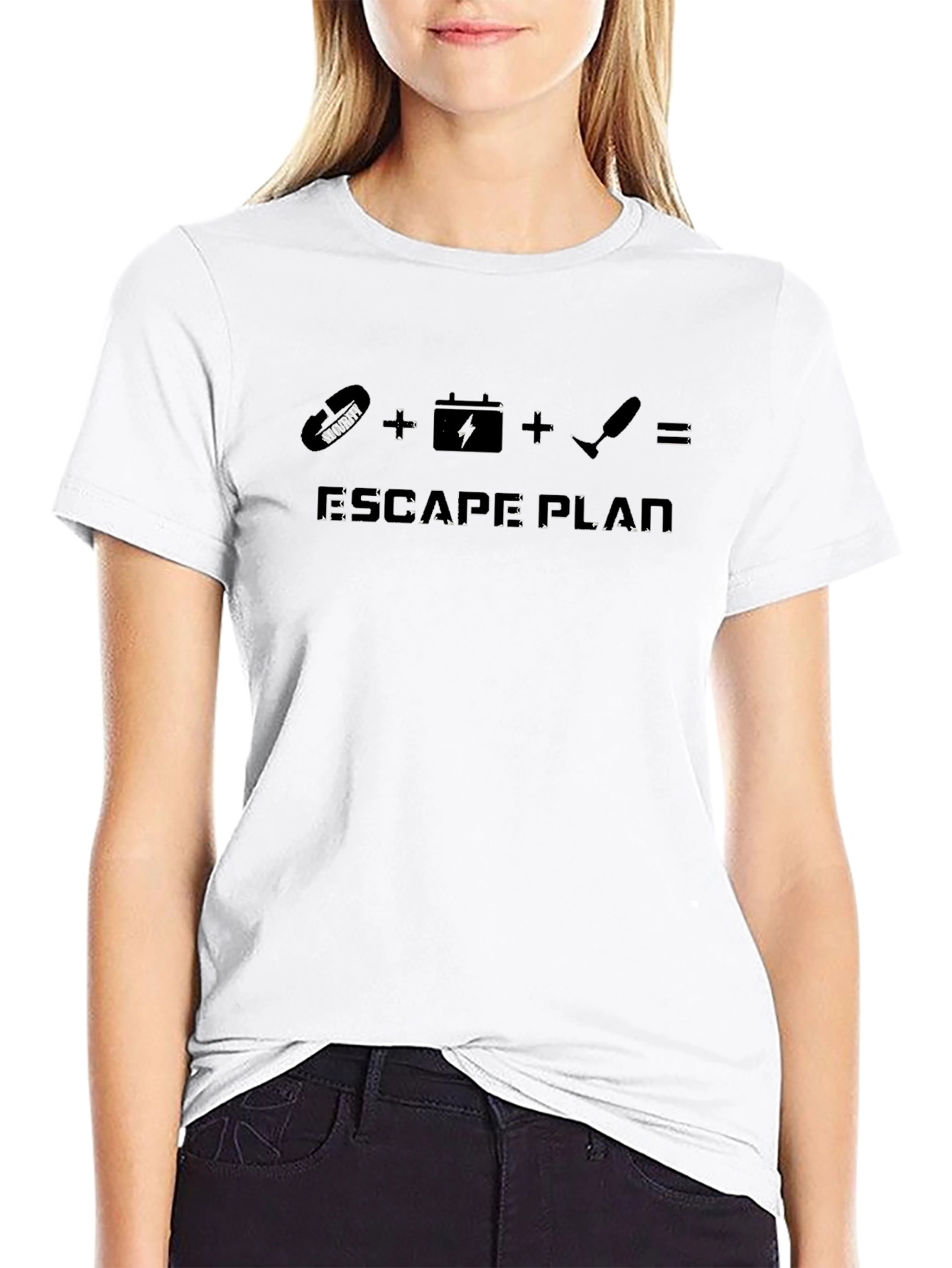 Escape Plan Black Graphic T-Shirt