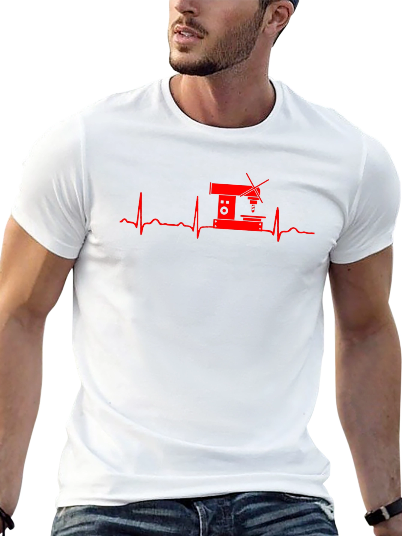 Microscope Heartbeat T-Shirt - Black