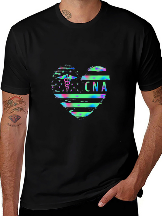 CNA Heart Graphic Tee - Certified Nursing Assistant T-Shirt