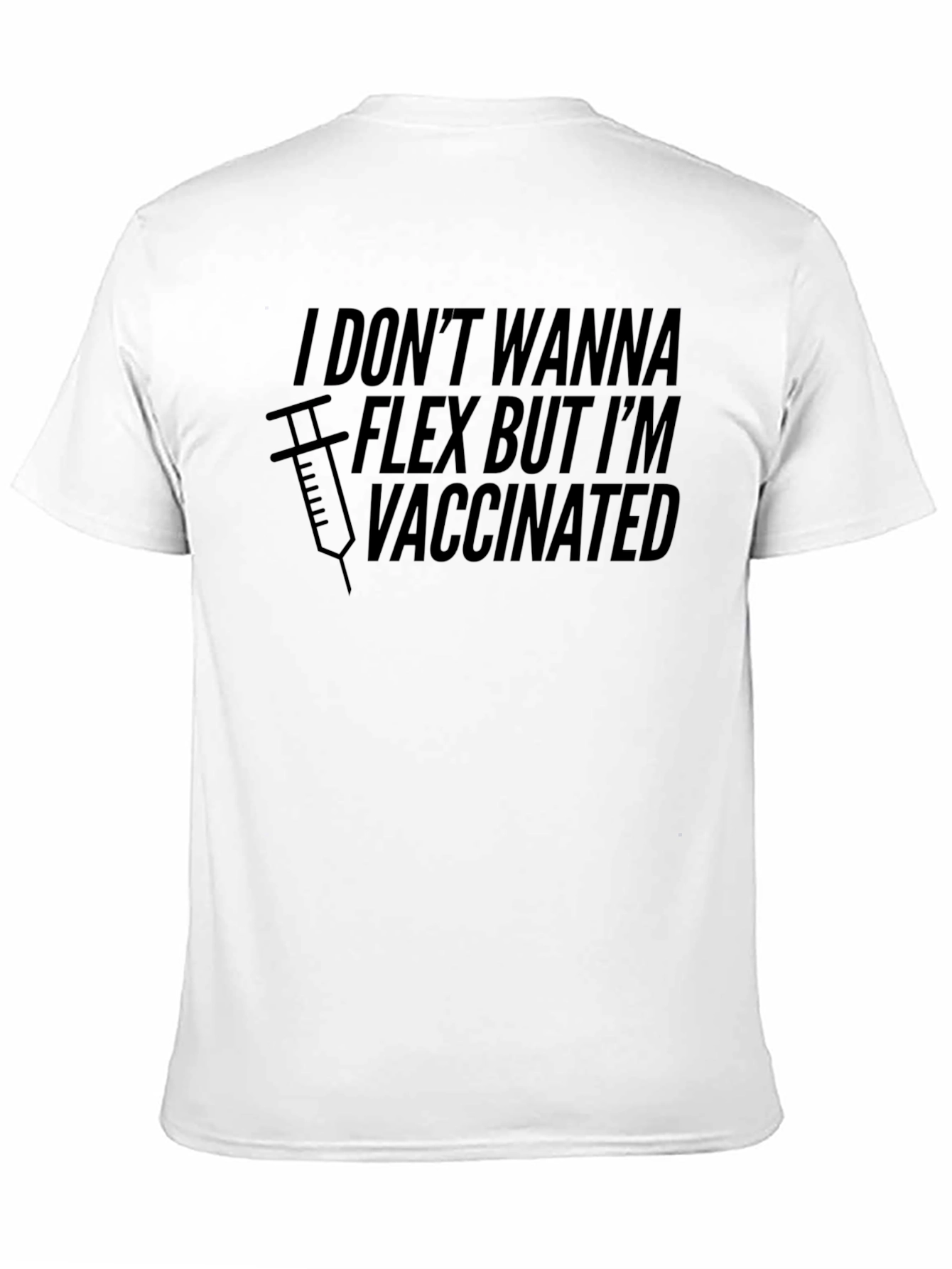 Vaccinated Flex T-Shirt - Black Graphic Tee