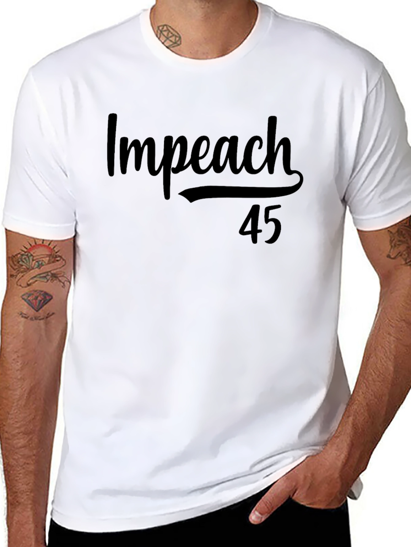 Impeach 45 Black Graphic Tee