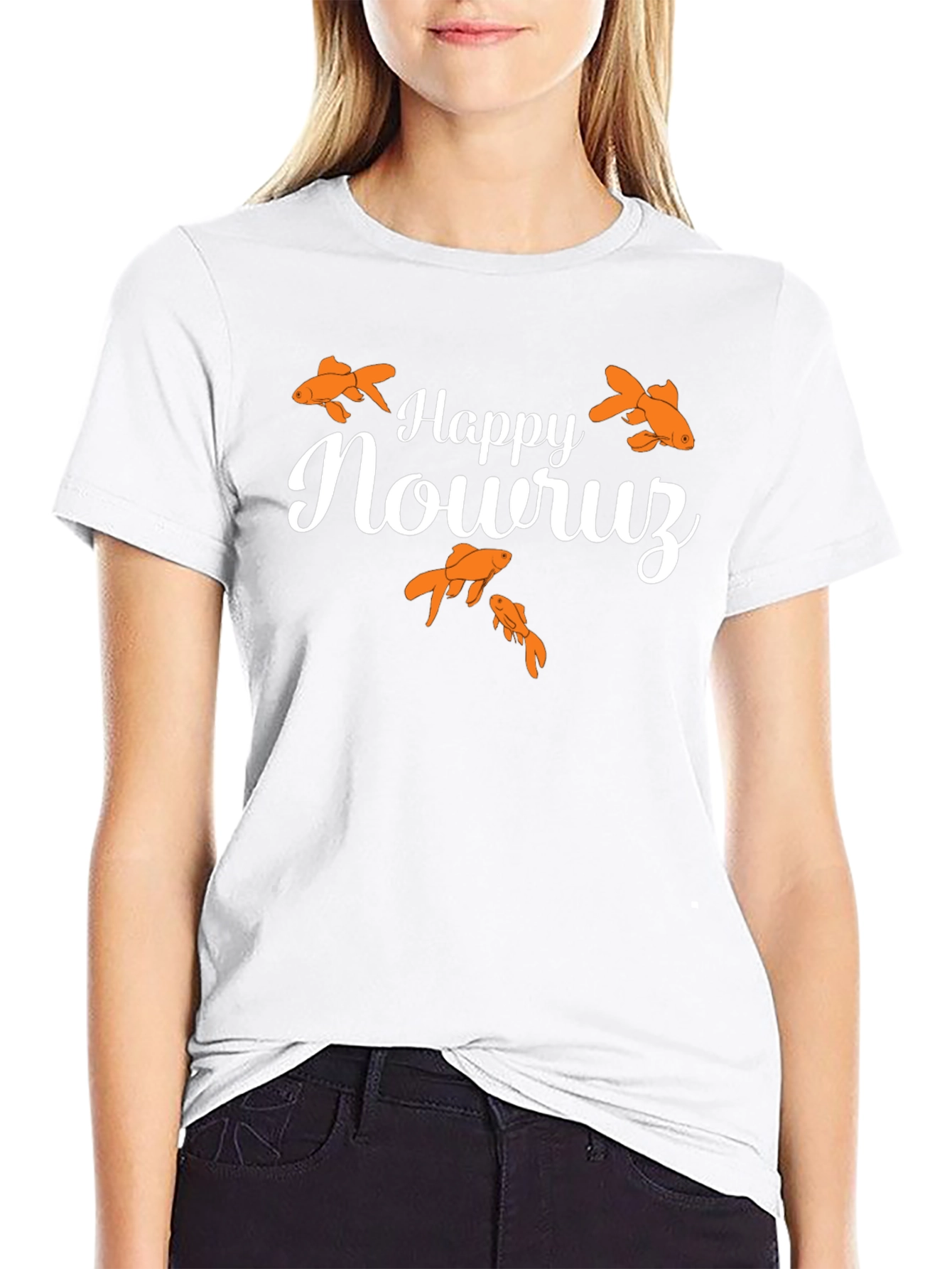 Happy Nowruz Goldfish Graphic T-Shirt