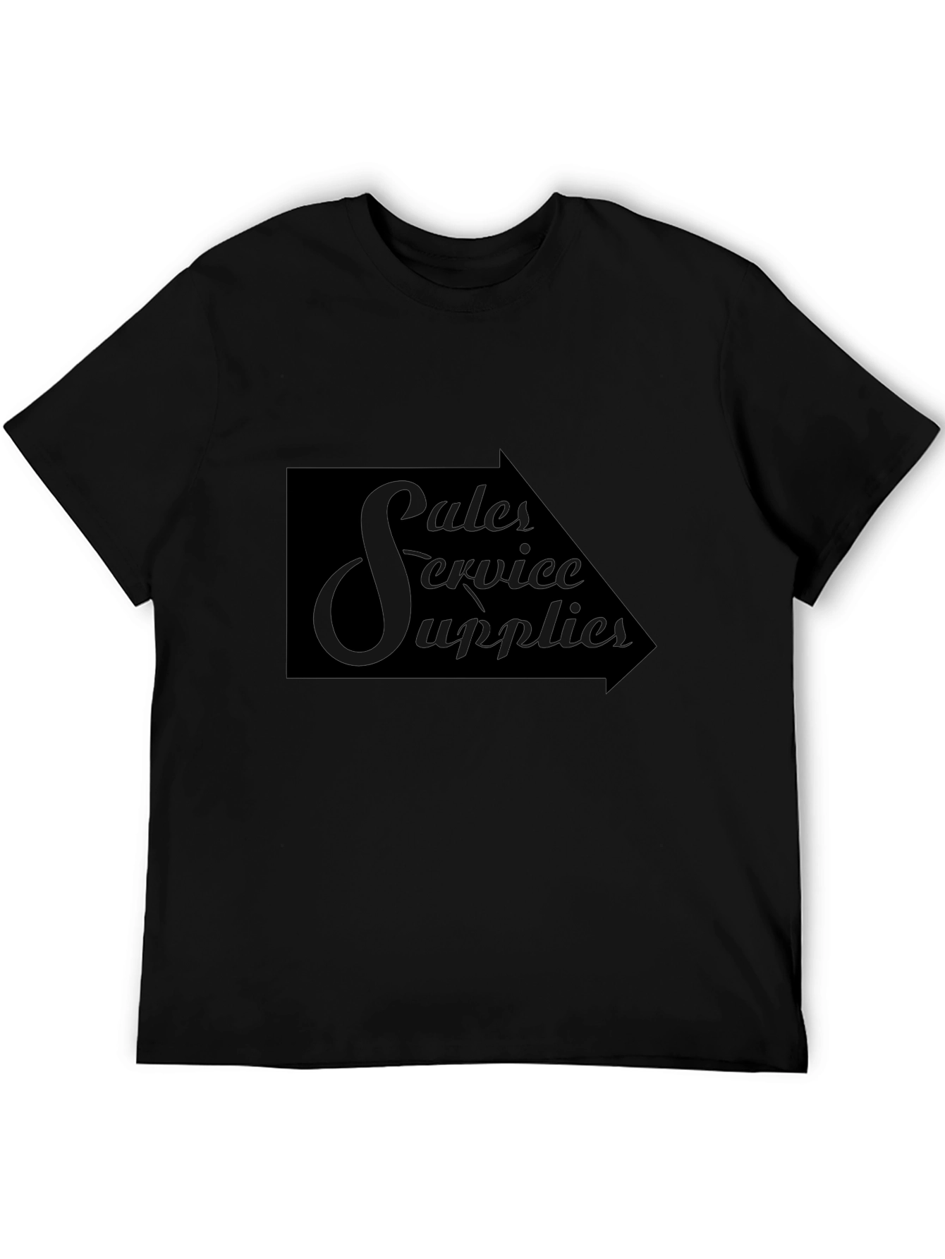 Sales Service Supplies Black Graphic Tee