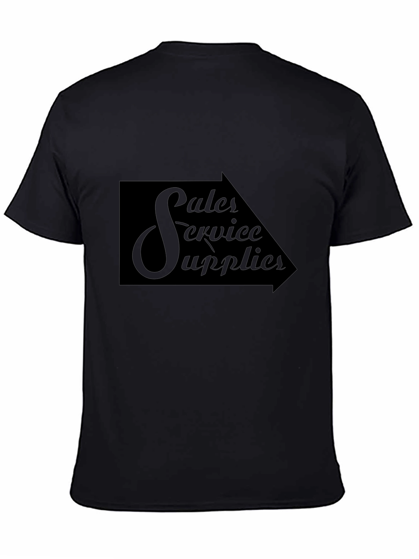 Sales Service Supplies Black Graphic Tee