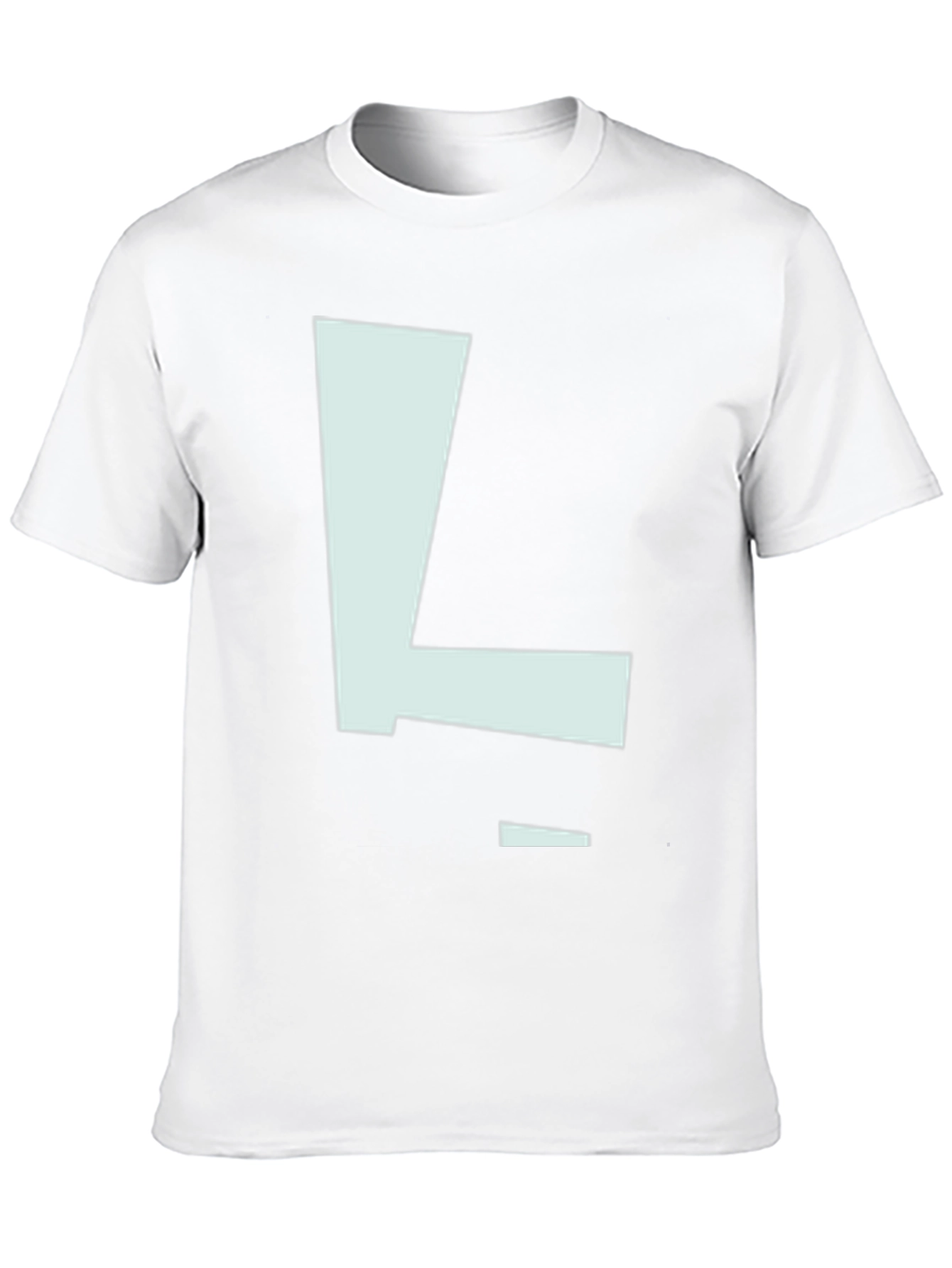 Letter L Graphic Print Black T-Shirt