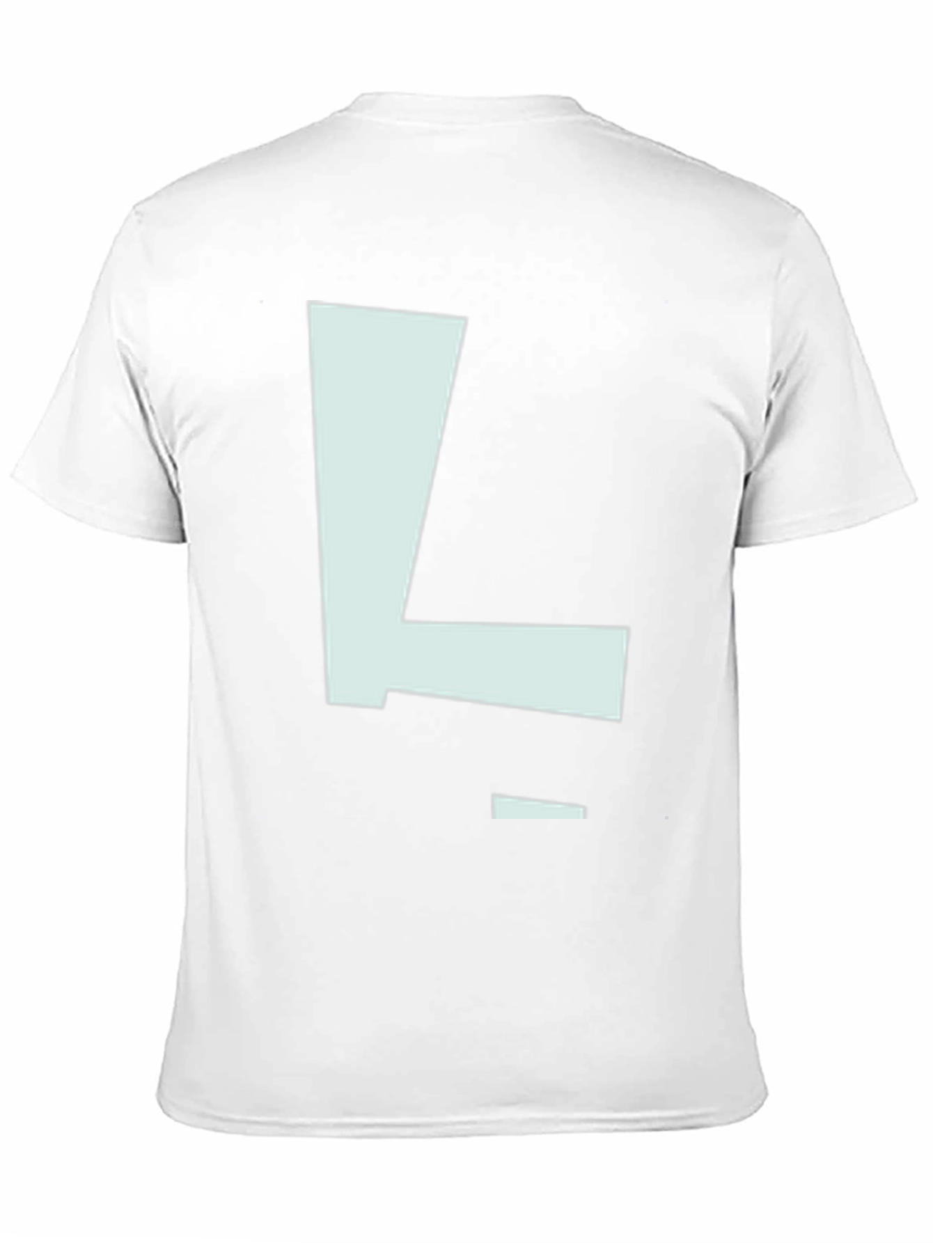 Letter L Graphic Print Black T-Shirt