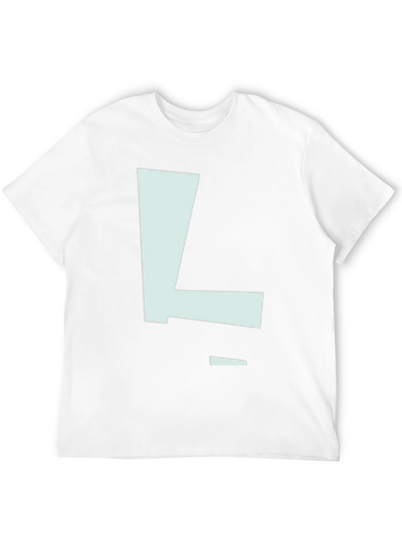 Letter L Graphic Print Black T-Shirt