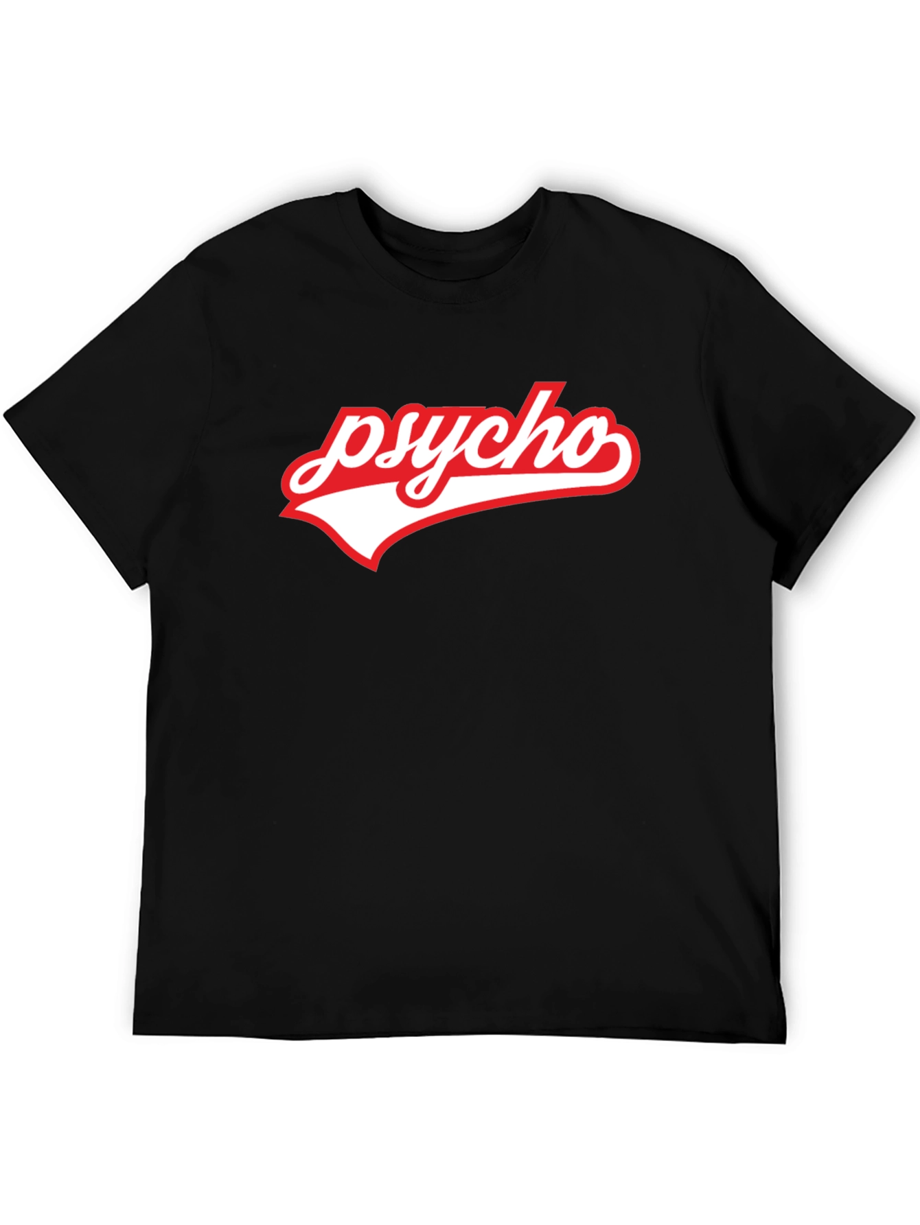 Psycho Graphic Tee - Casual Black T-Shirt