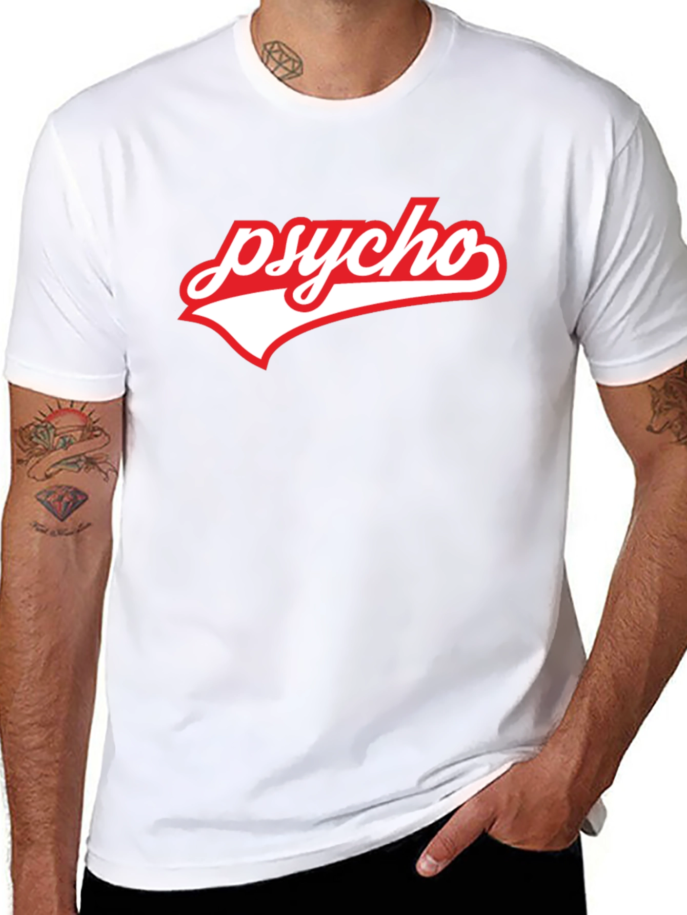 Psycho Graphic Tee - Casual Black T-Shirt