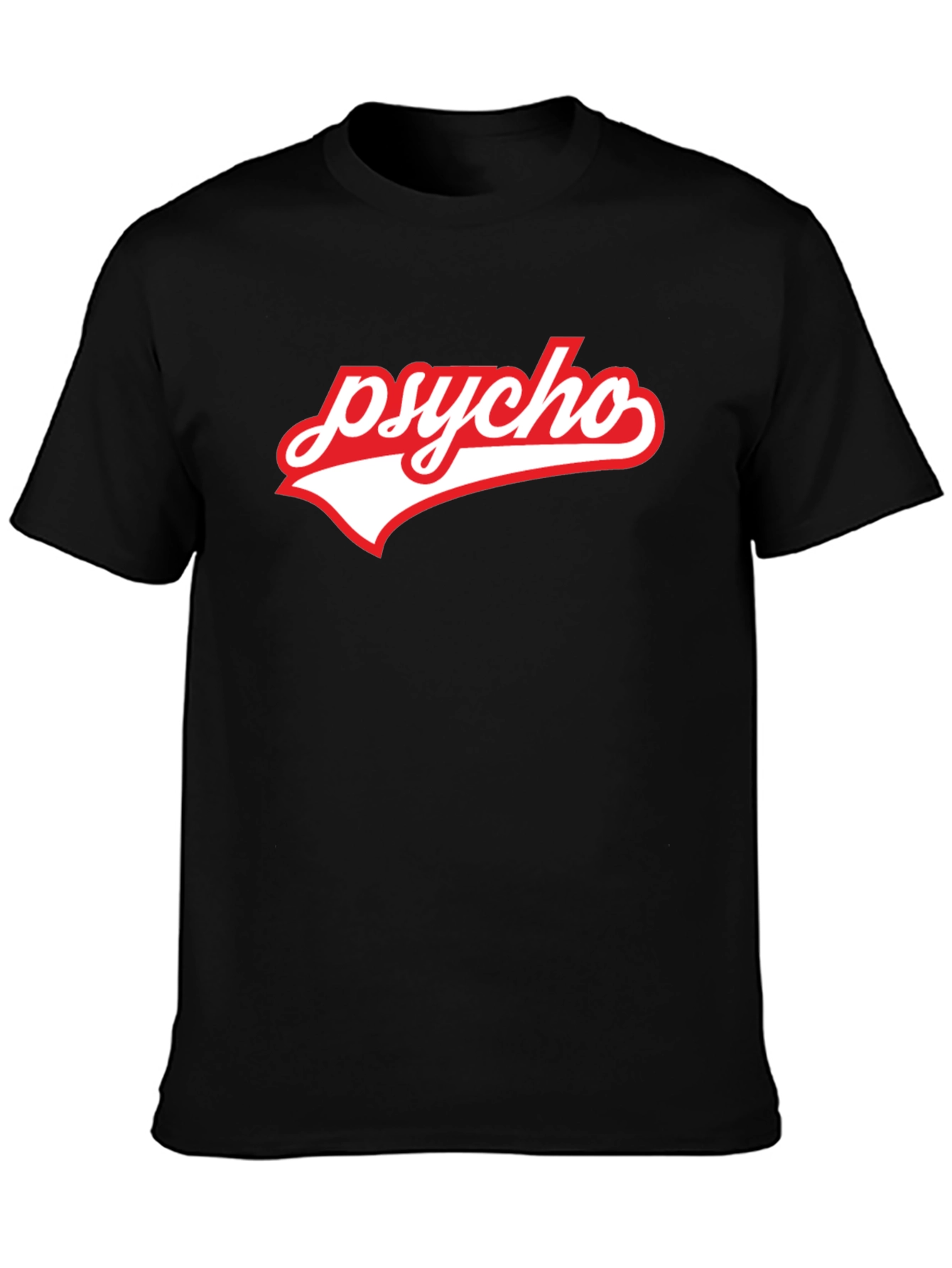 Psycho Graphic Tee - Casual Black T-Shirt