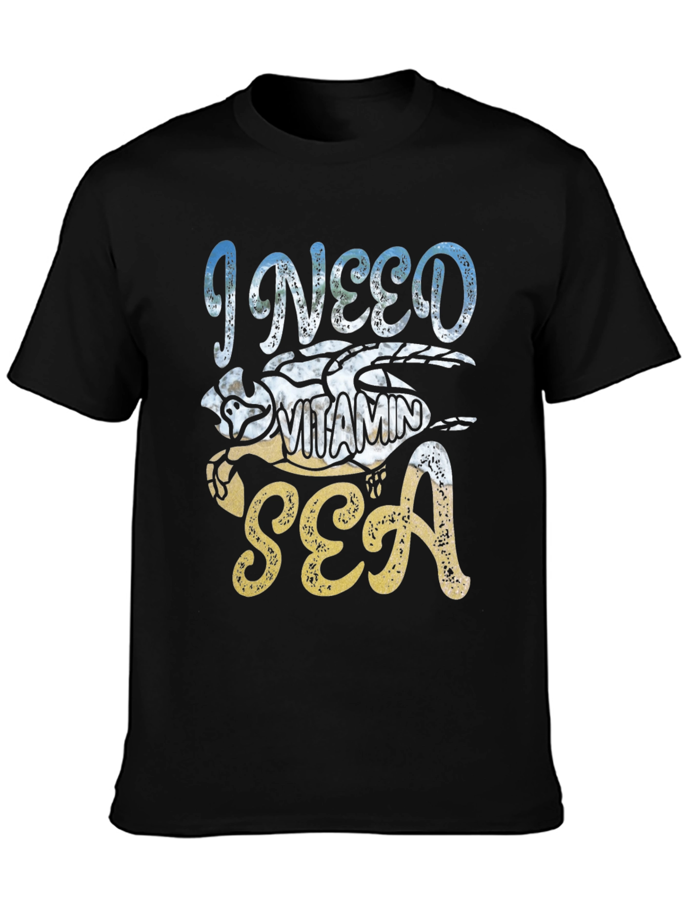 I Need Vitamin Sea Turtle Graphic T-Shirt