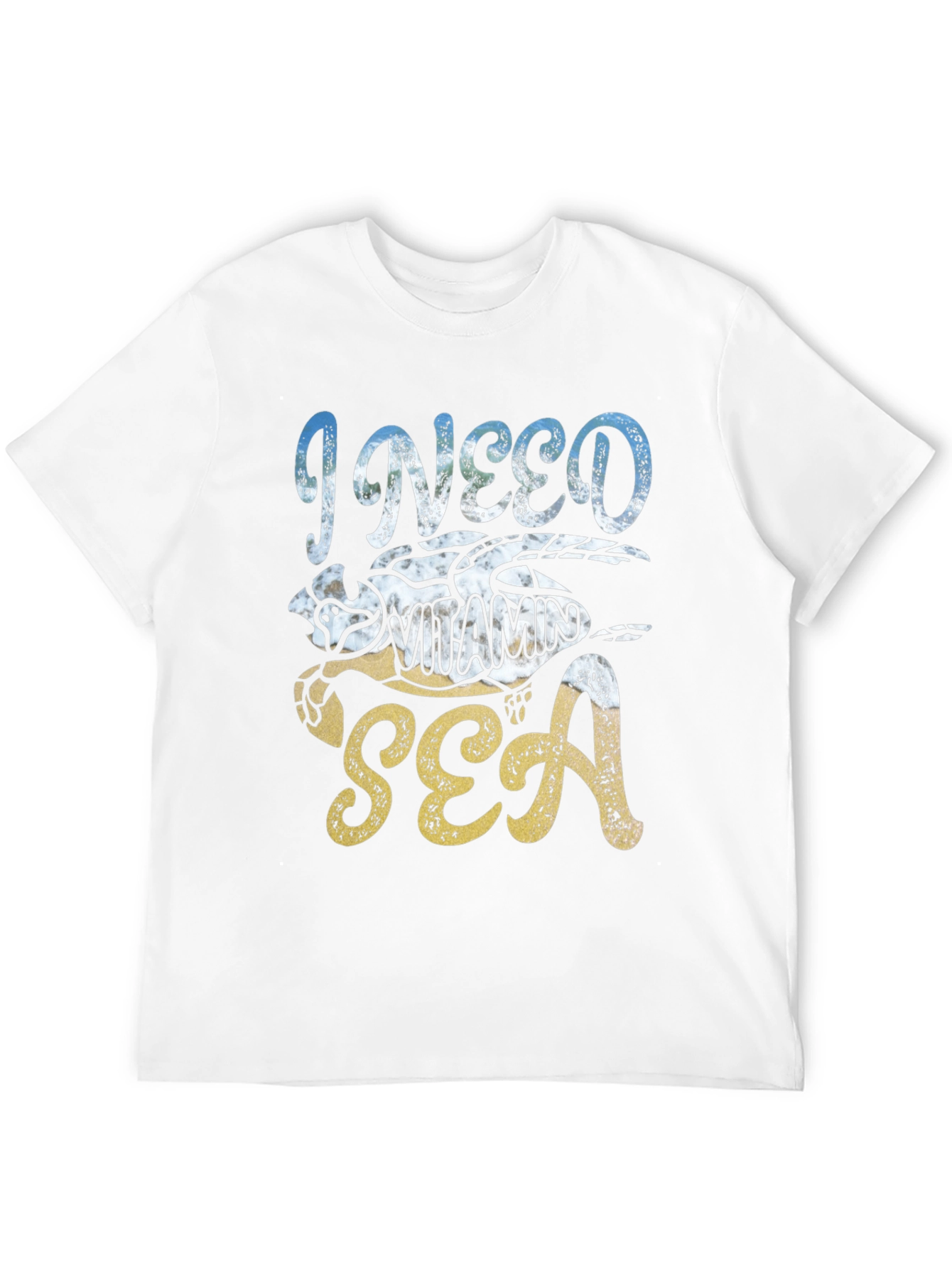 I Need Vitamin Sea Turtle Graphic T-Shirt