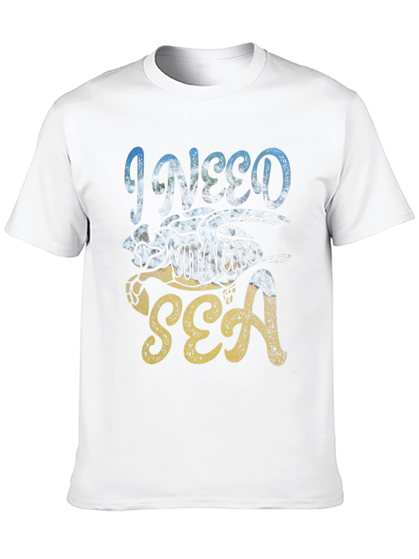 I Need Vitamin Sea Turtle Graphic T-Shirt
