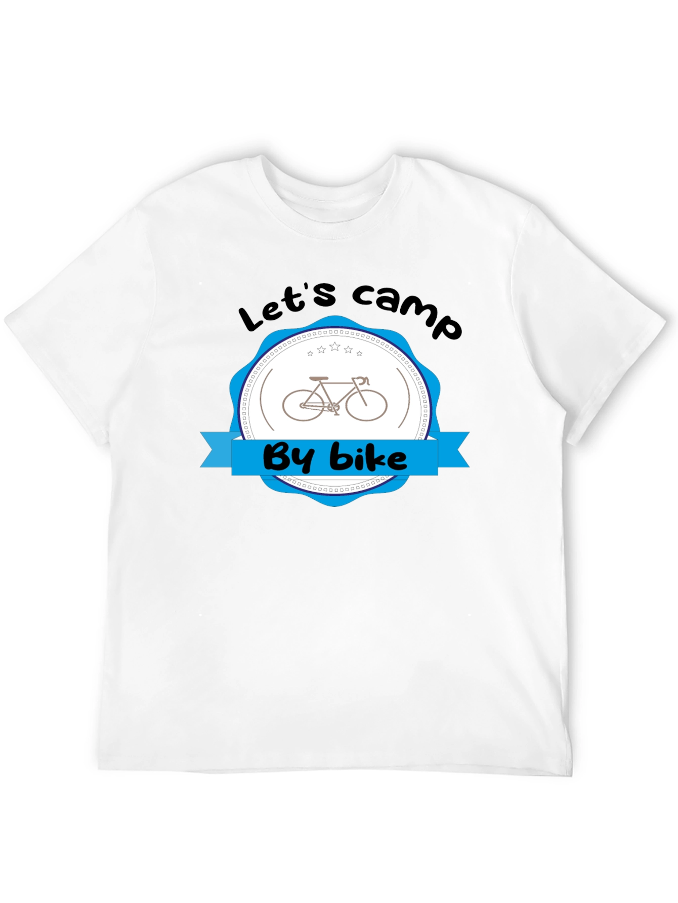 Lets Camp By Bike Black T-Shirt