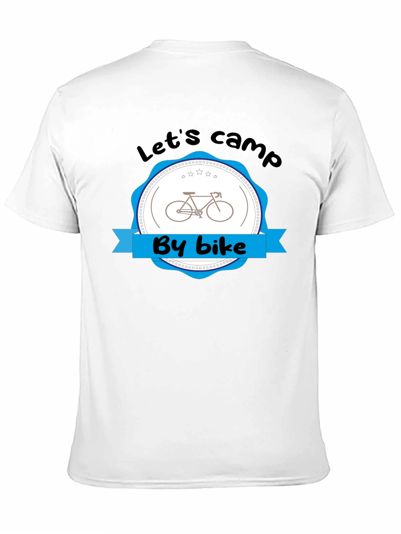 Lets Camp By Bike Black T-Shirt