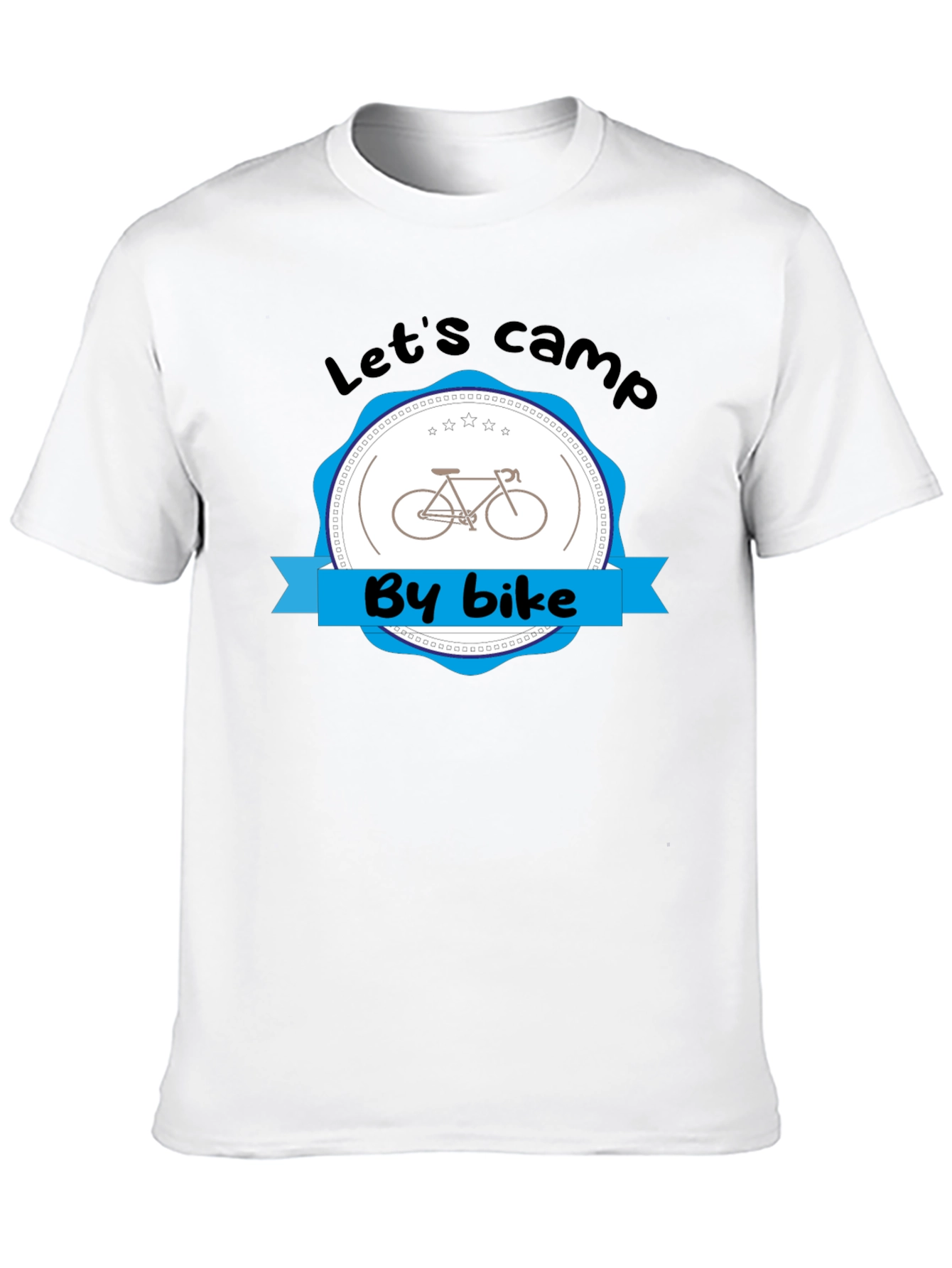 Lets Camp By Bike Black T-Shirt