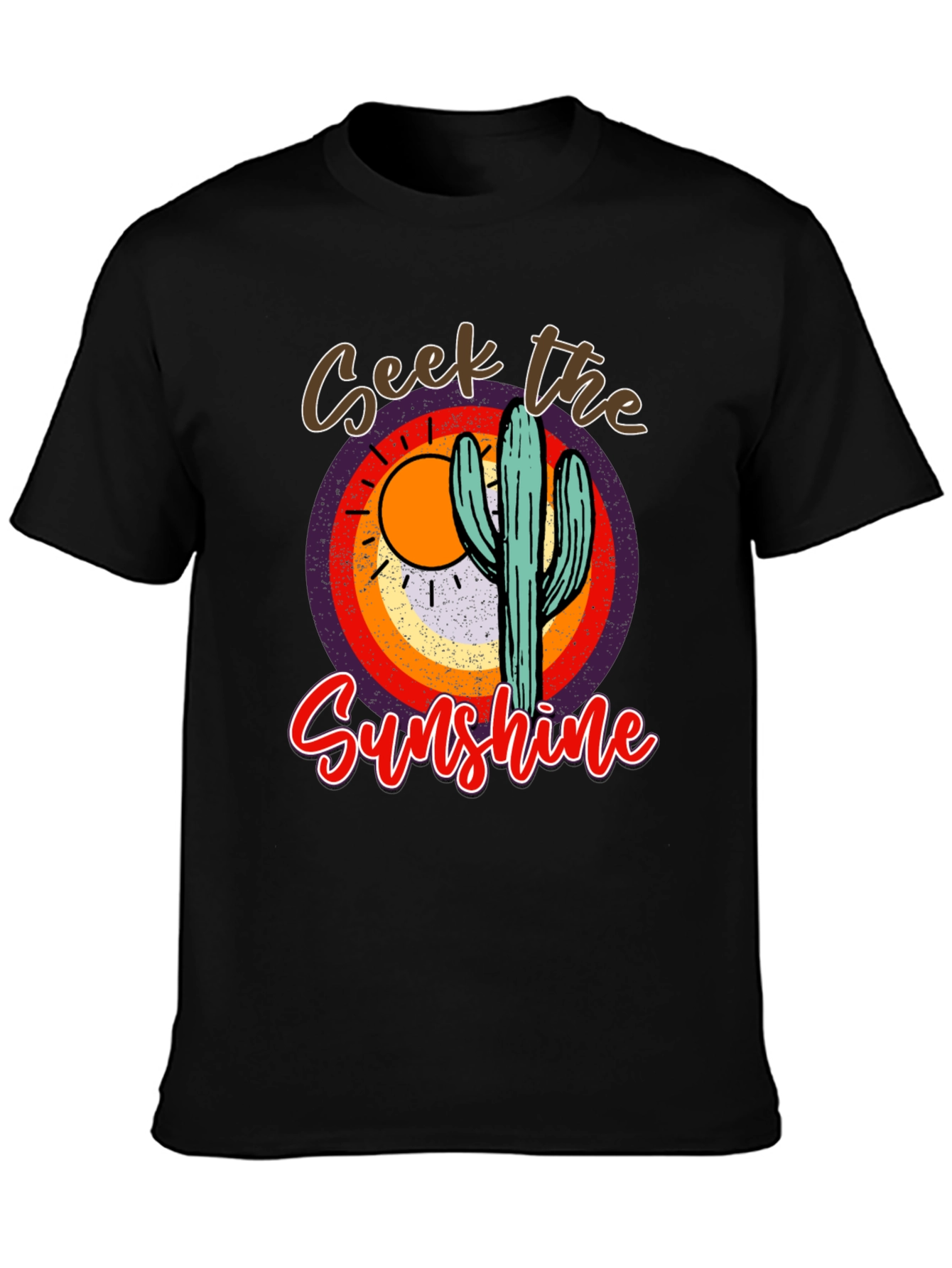 Seek the Sunshine Cactus Graphic Tee