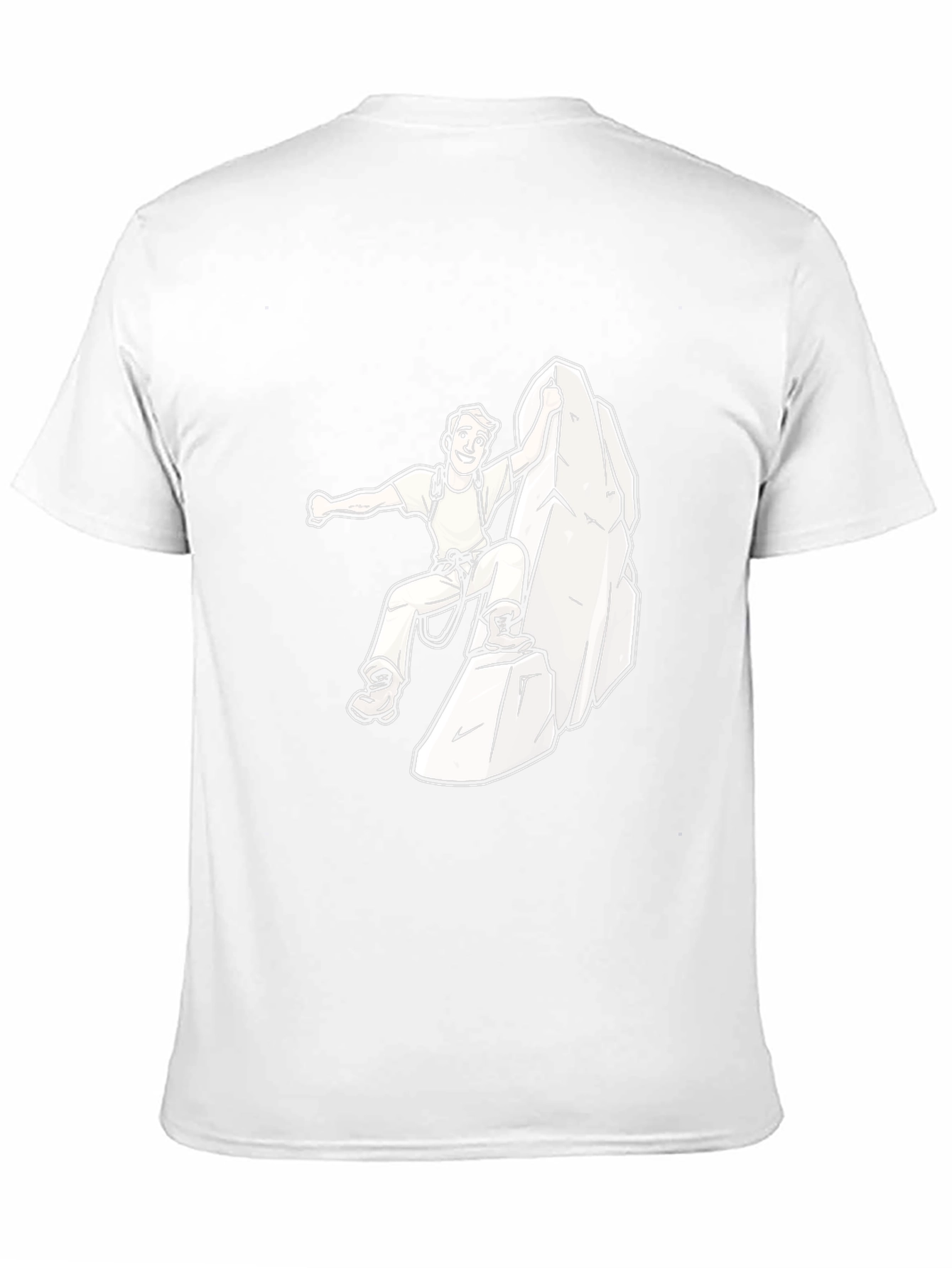 Climbing Cartoon Graphic Tee - Rock Climbing T-Shirt