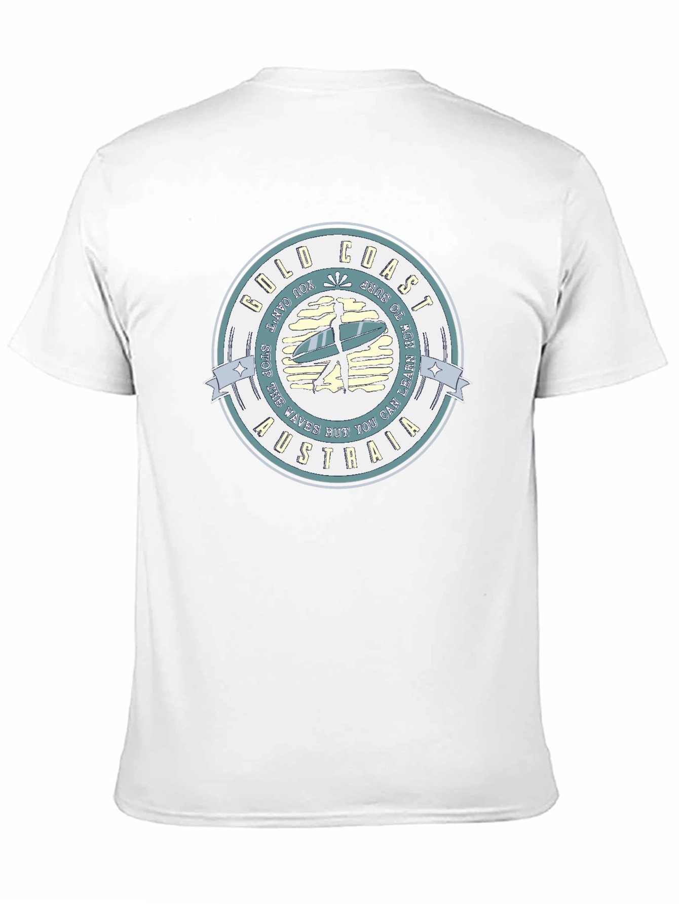 Gold Coast Australia Surfer Tee - Black