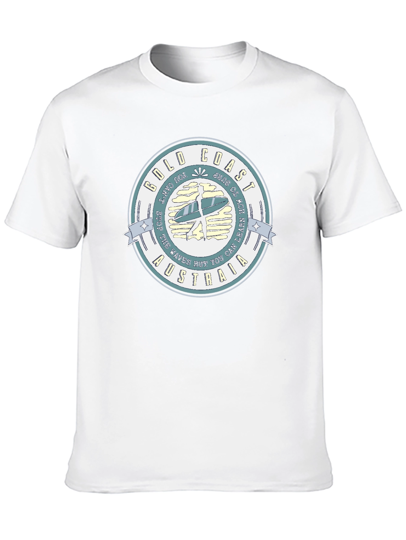 Gold Coast Australia Surfer Tee - Black