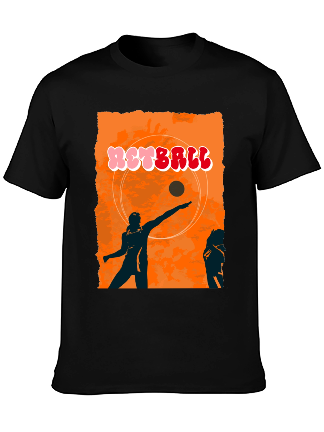 Retro Netball Graphic T-Shirt