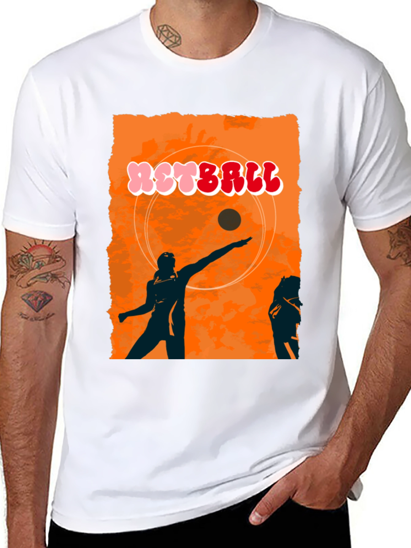Retro Netball Graphic T-Shirt