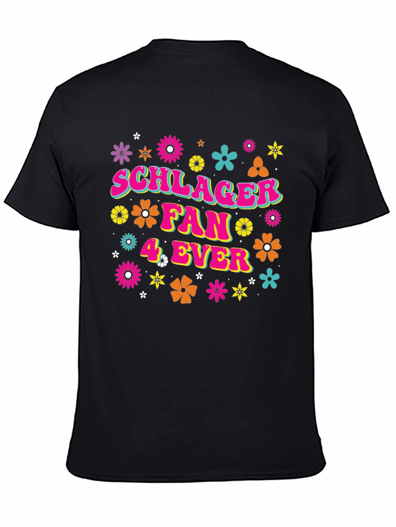 Schlager Fan 4 Ever Black Graphic Tee