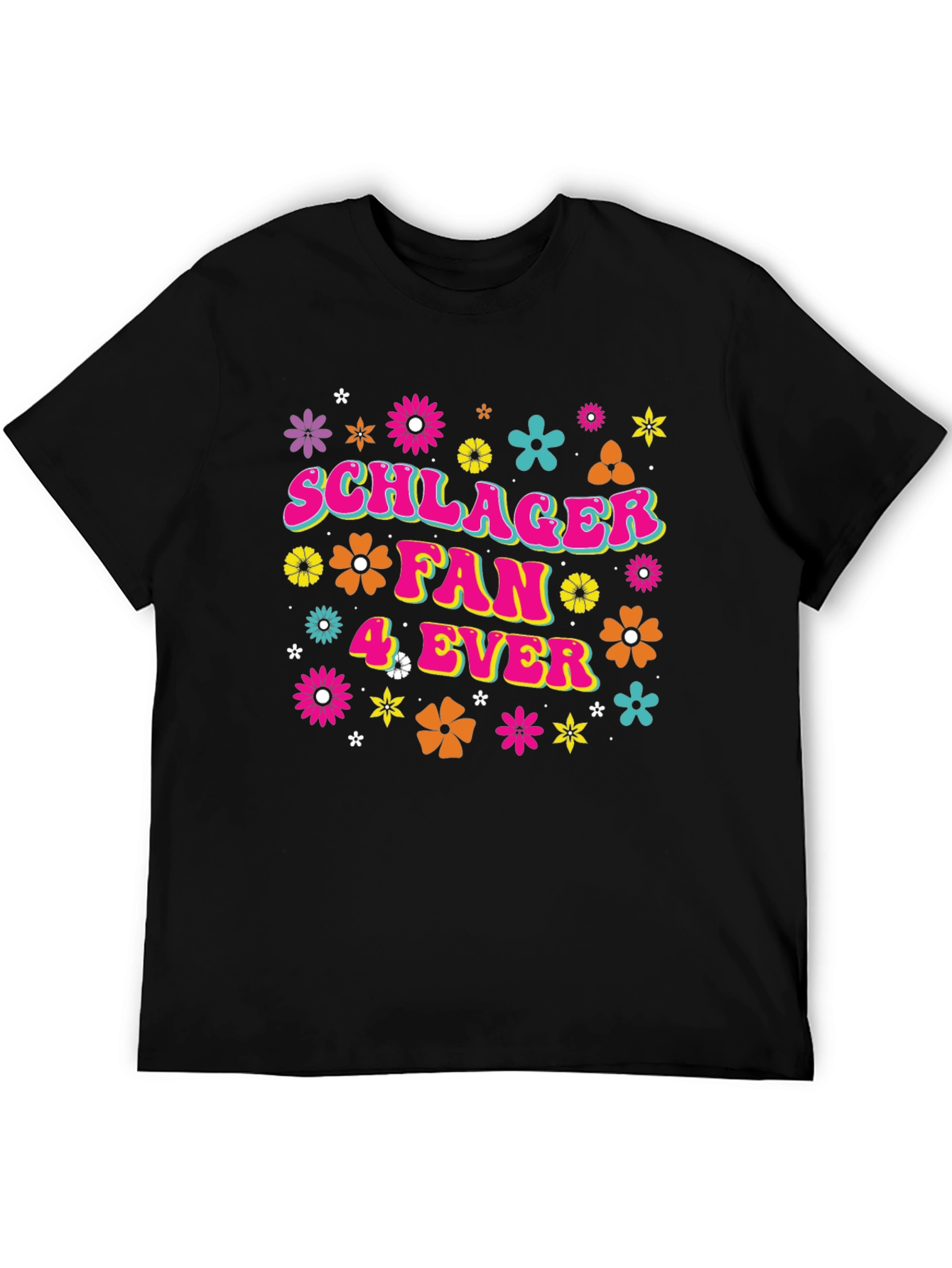 Schlager Fan 4 Ever Black Graphic Tee