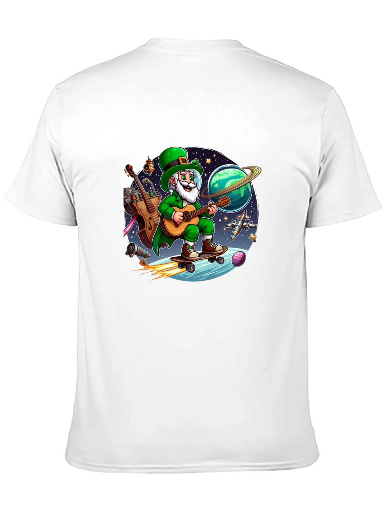 Lucky Leprechaun Space Traveler T-Shirt