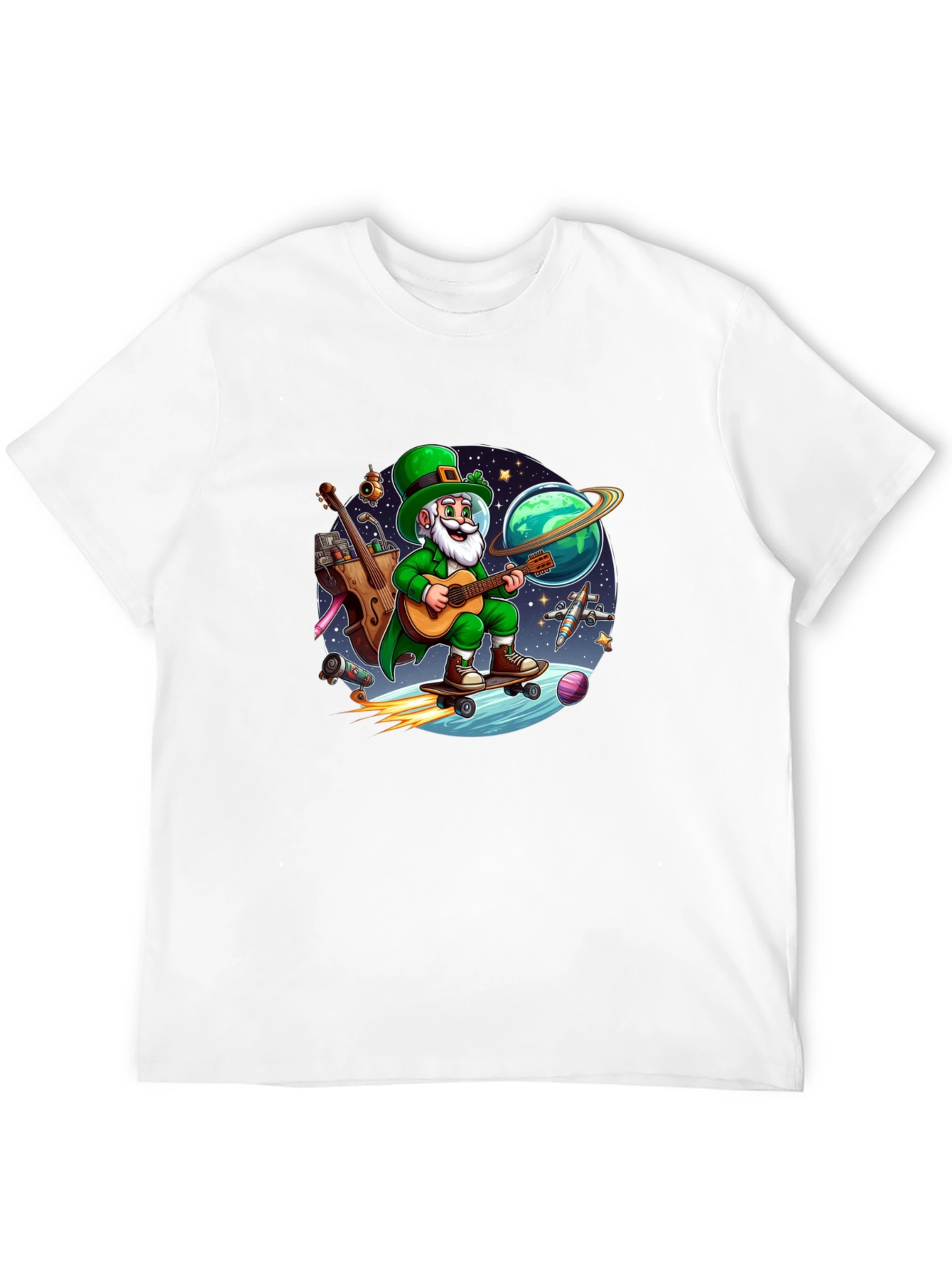 Lucky Leprechaun Space Traveler T-Shirt