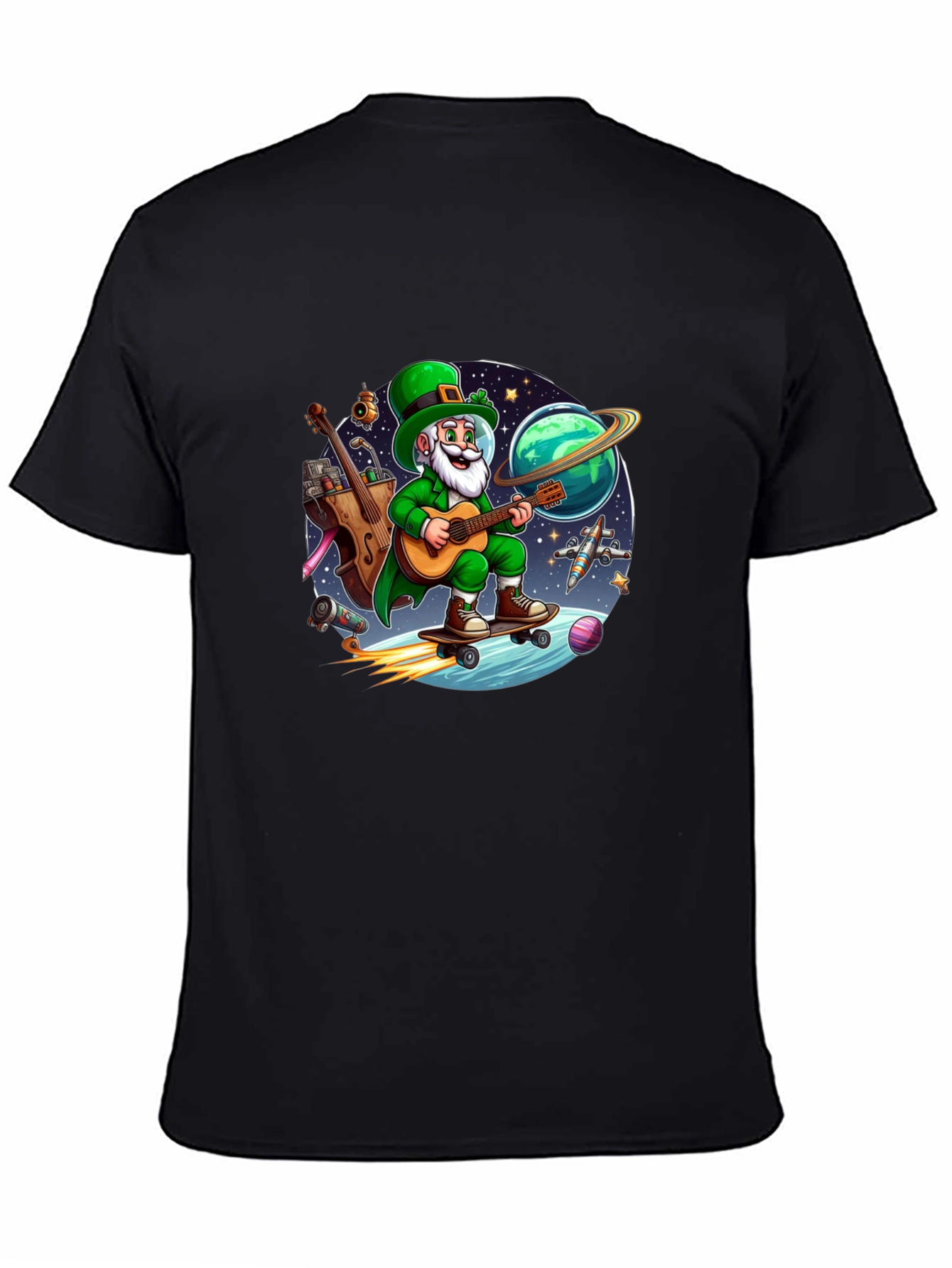 Lucky Leprechaun Space Traveler T-Shirt