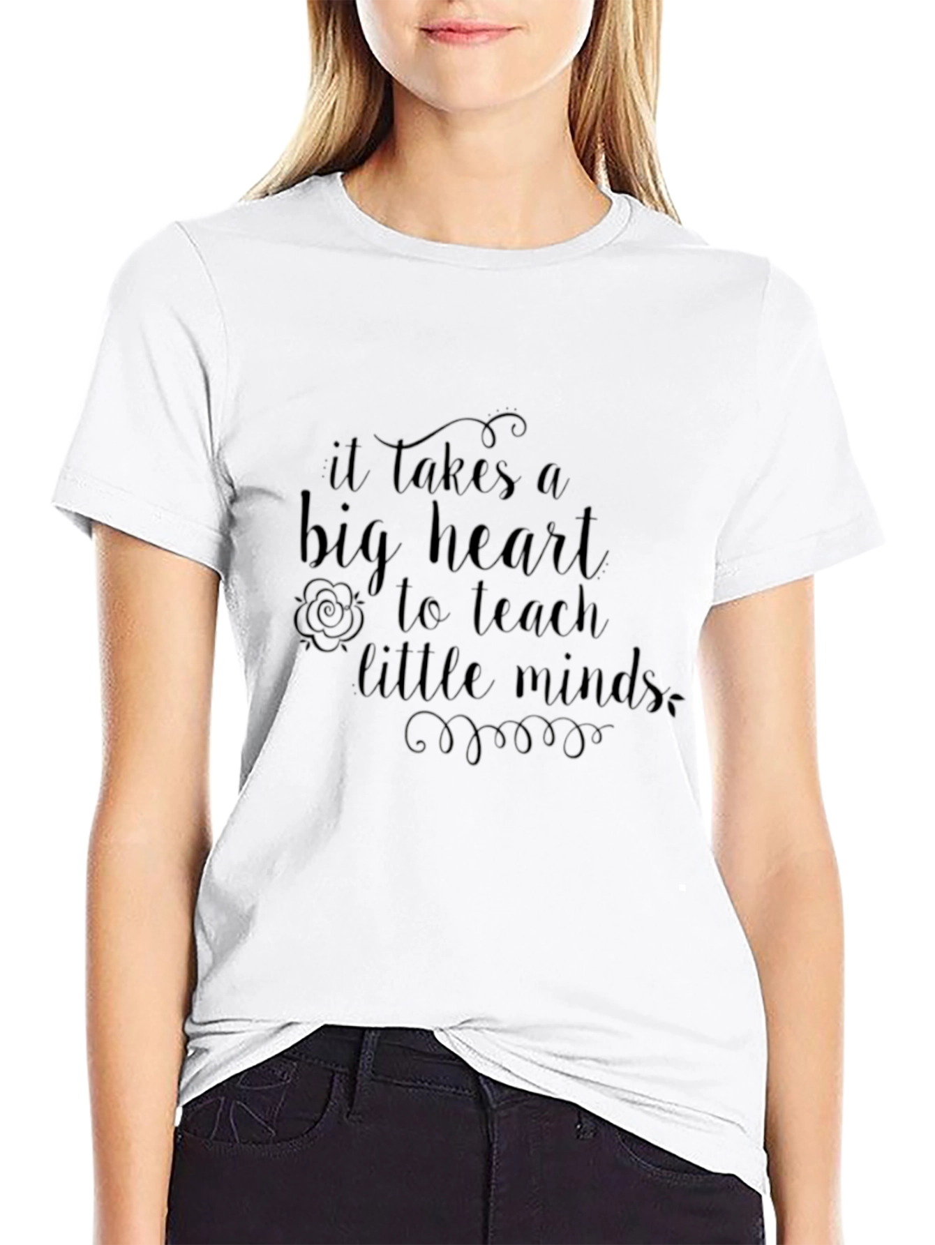Teacher Appreciation Black T-Shirt: Big Heart to Teach