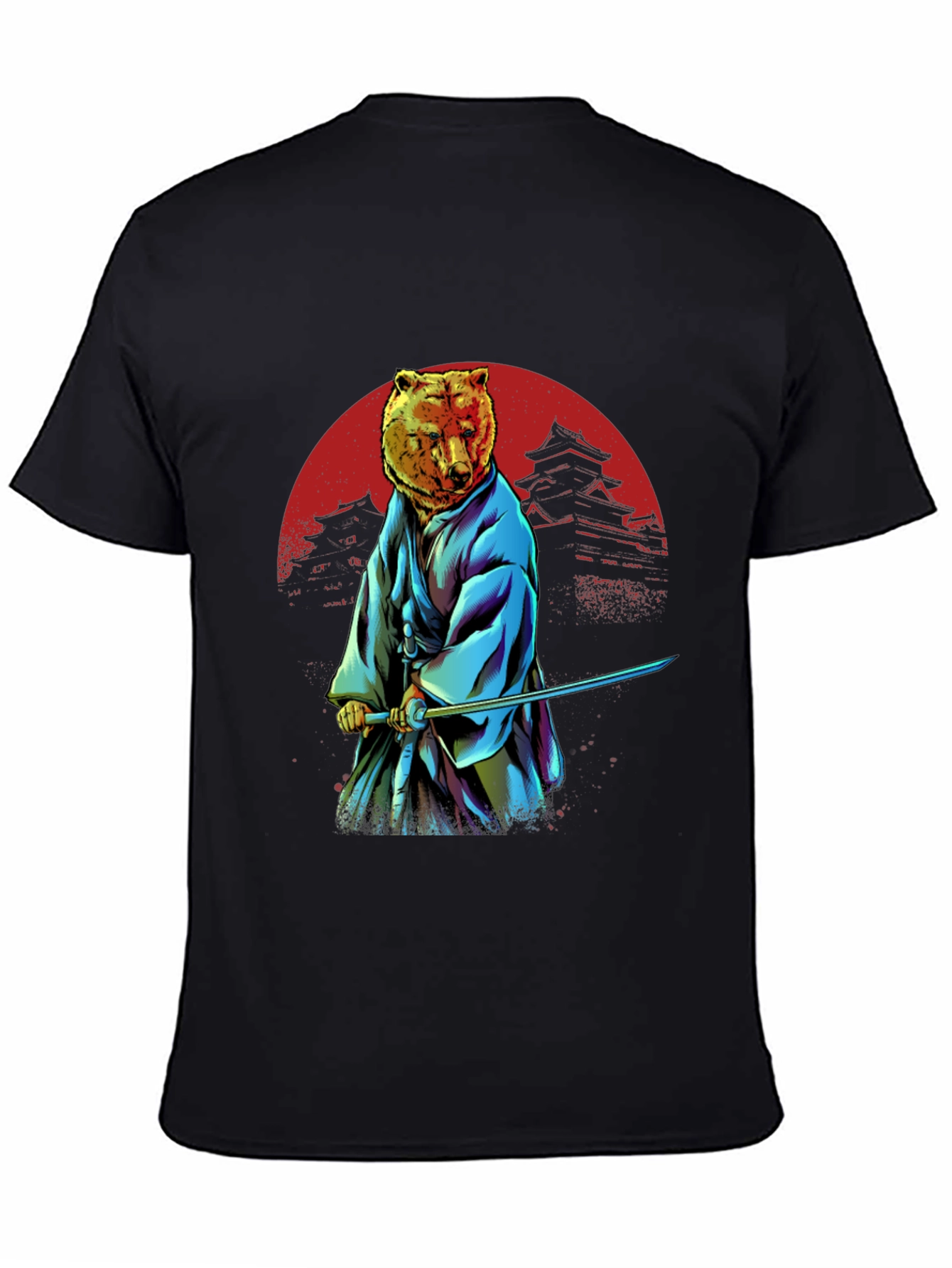 Samurai Bear T-Shirt - Unique Graphic Tee