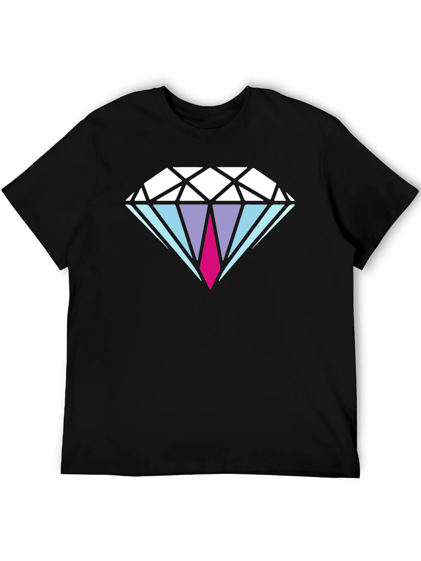 Diamond Graphic Mens Black T-Shirt