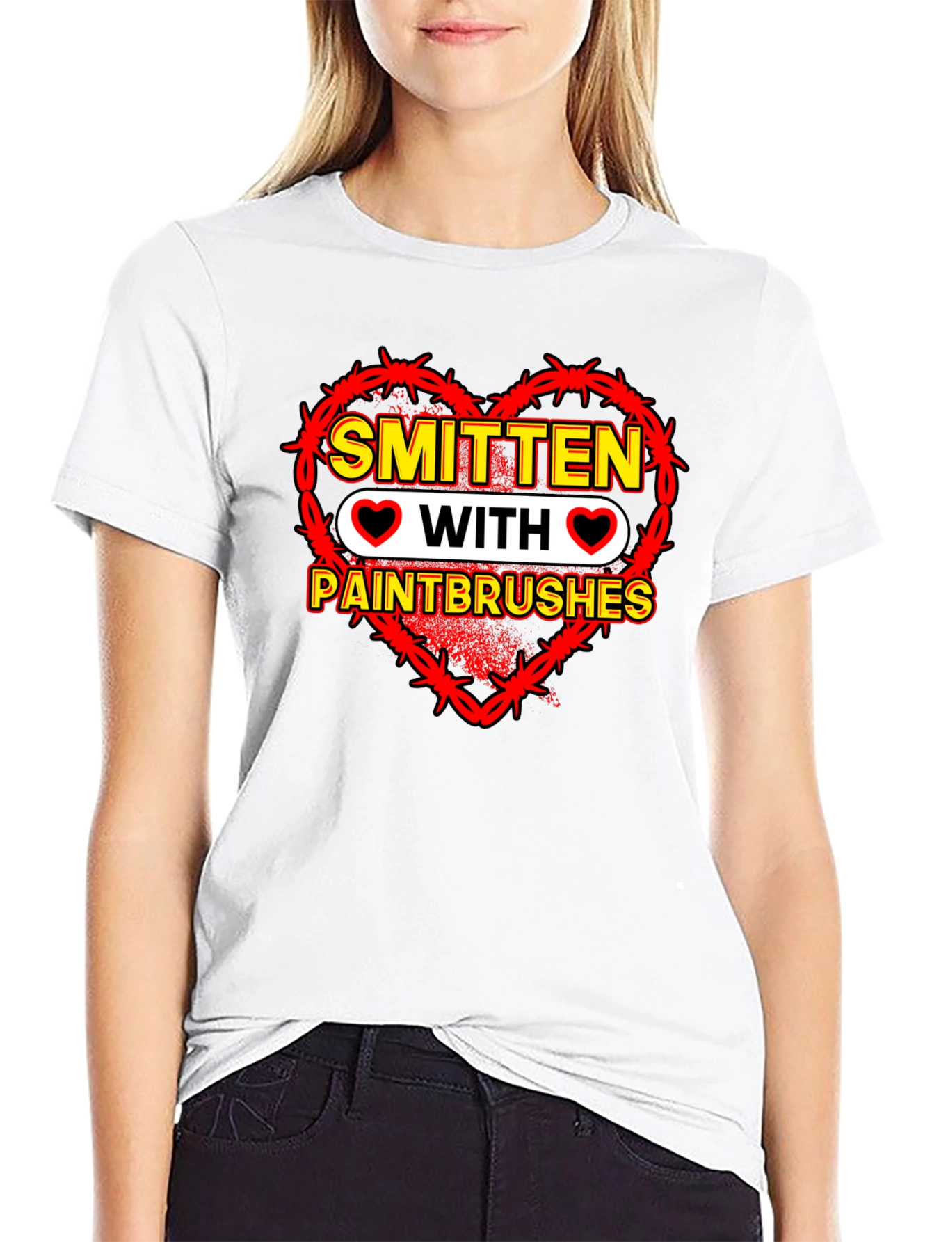 Smitten With Paintbrushes Graphic Tee