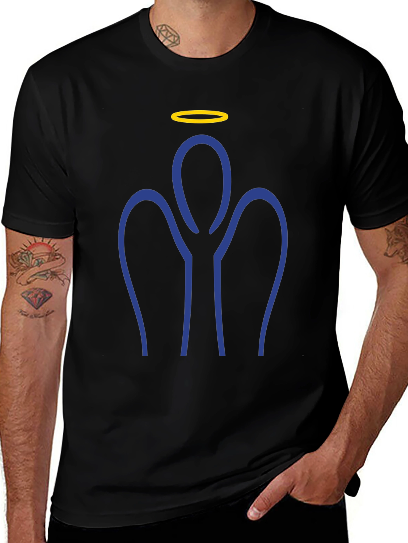 Angel Outline Graphic Tee - Stylish & Unique!