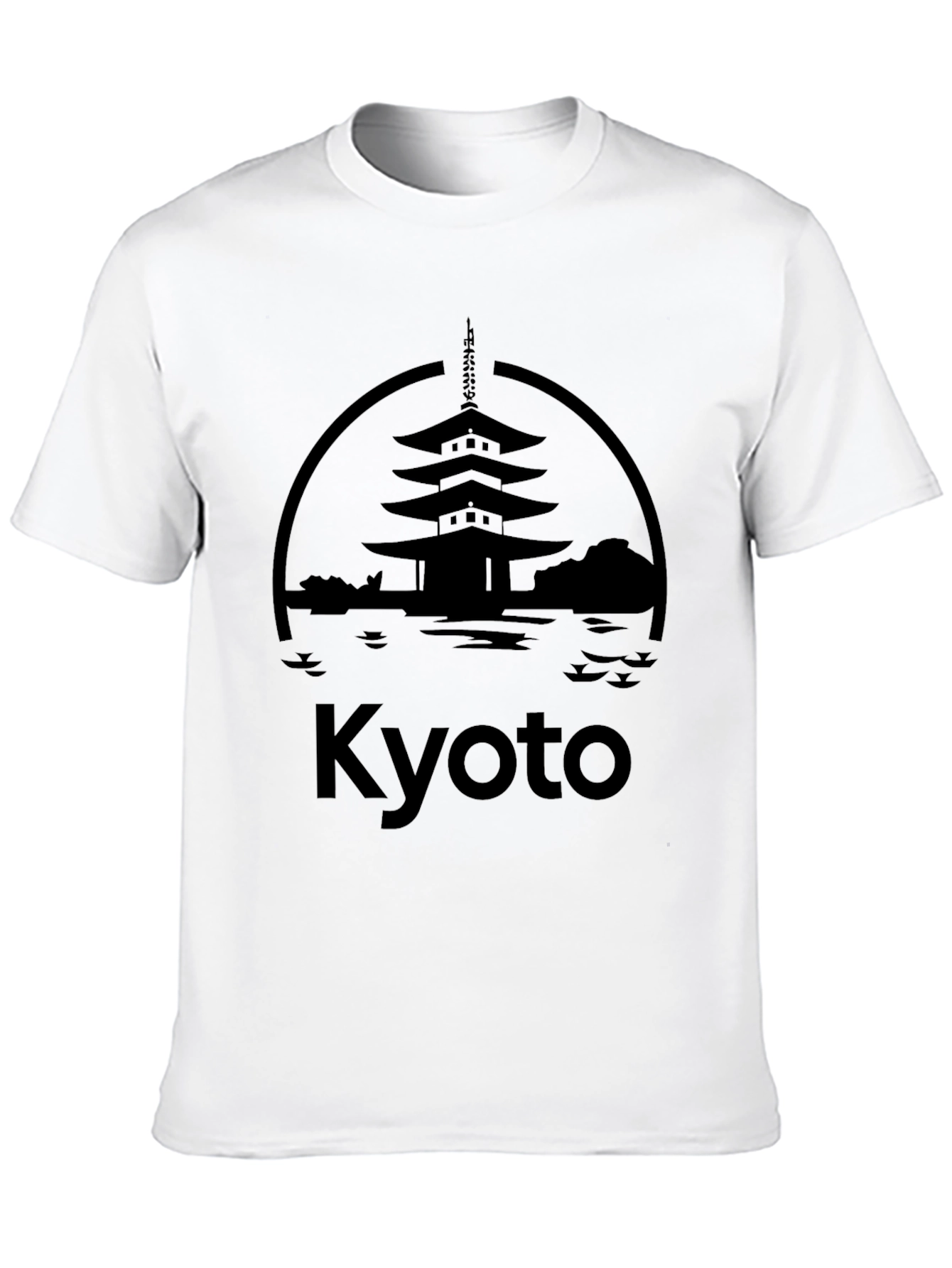 Kyoto Japan Black Graphic Tee