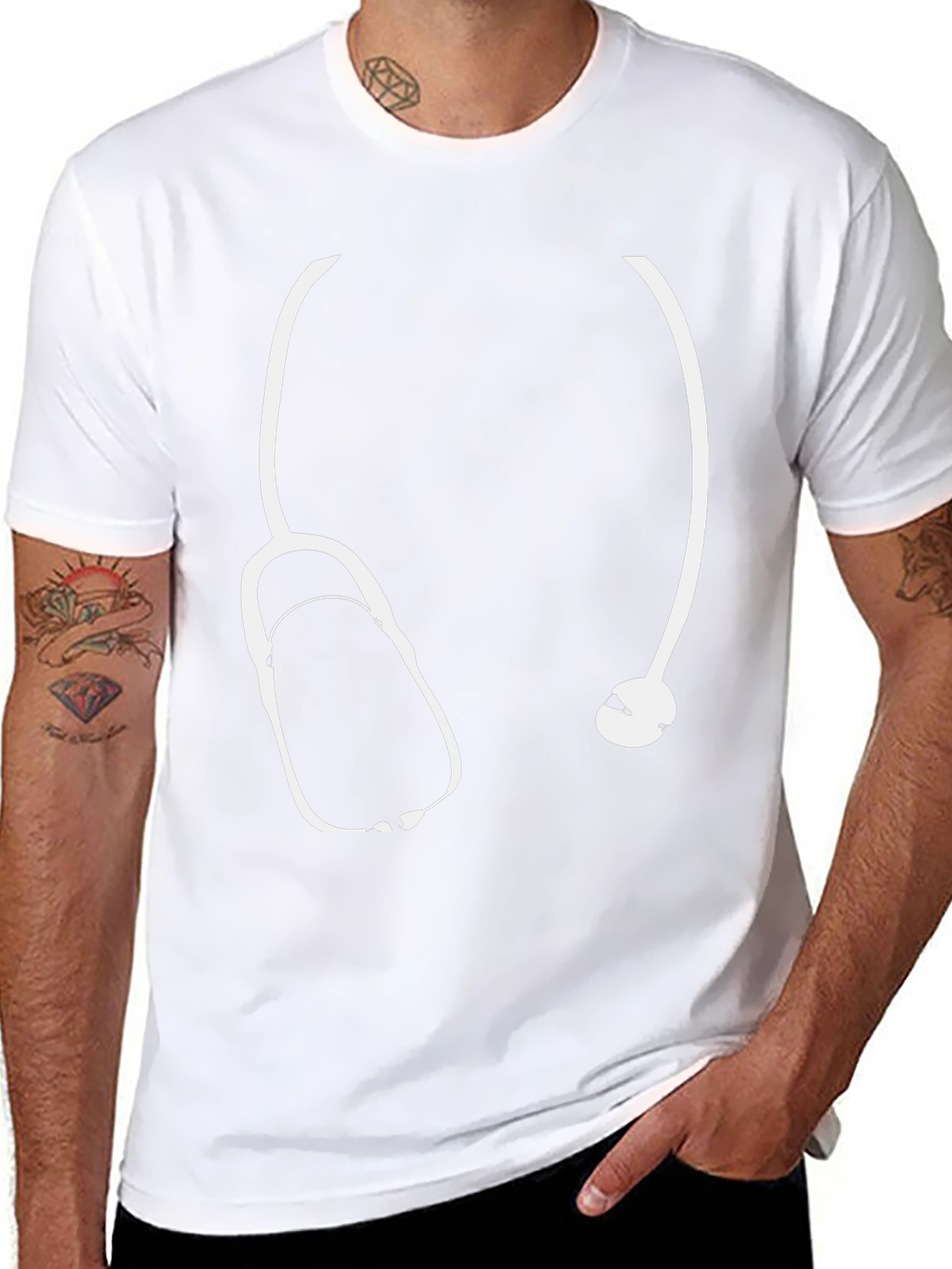Doctor Stethoscope Graphic T-Shirt - Medical Profession Tee