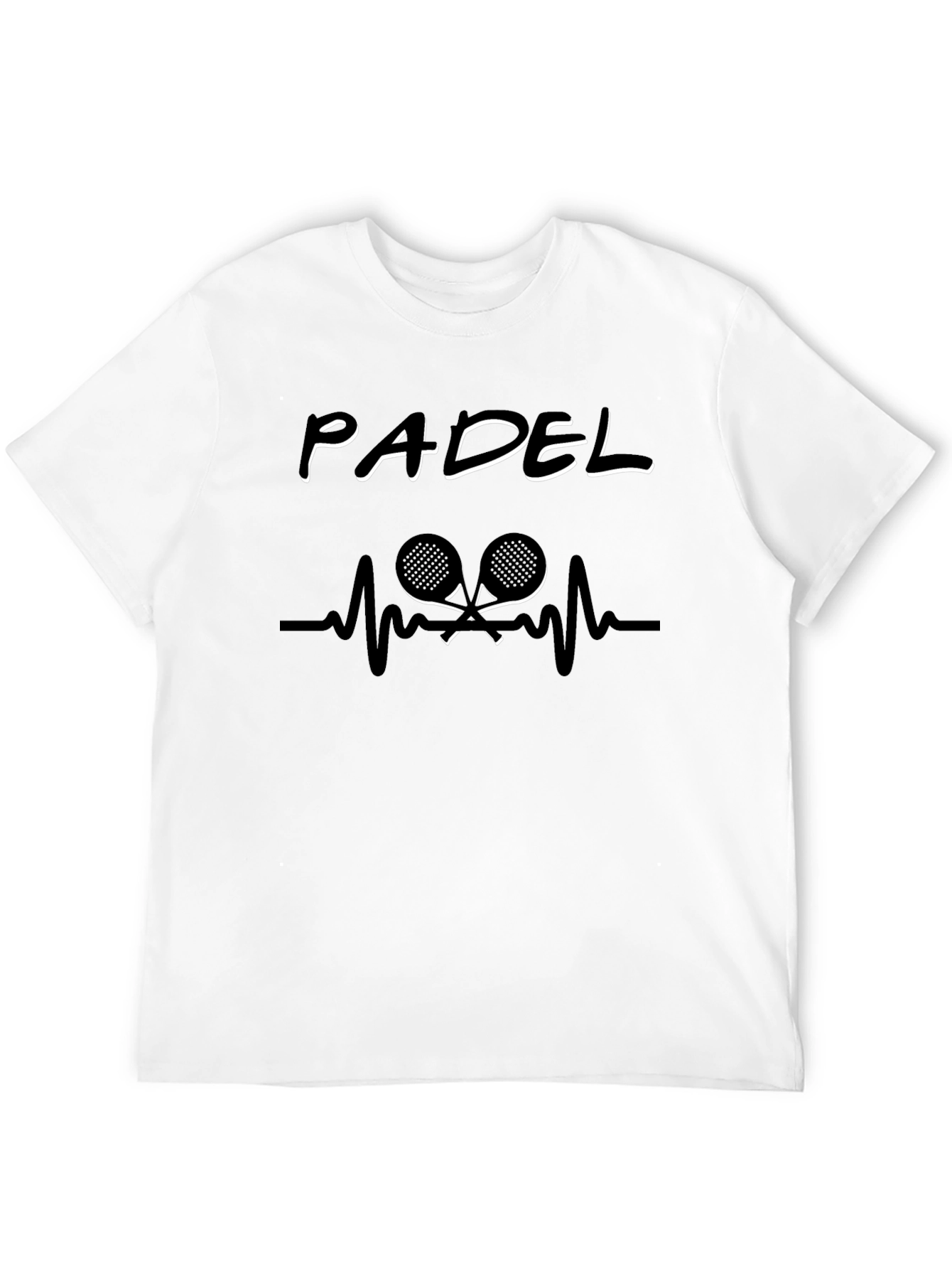 Padel Heartbeat T-Shirt - Sporty Design